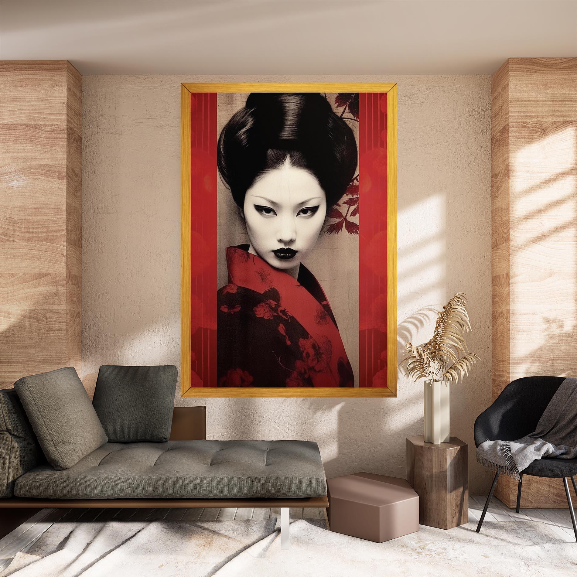 Leinwandbild Black Asiatic Makeup mockup 8