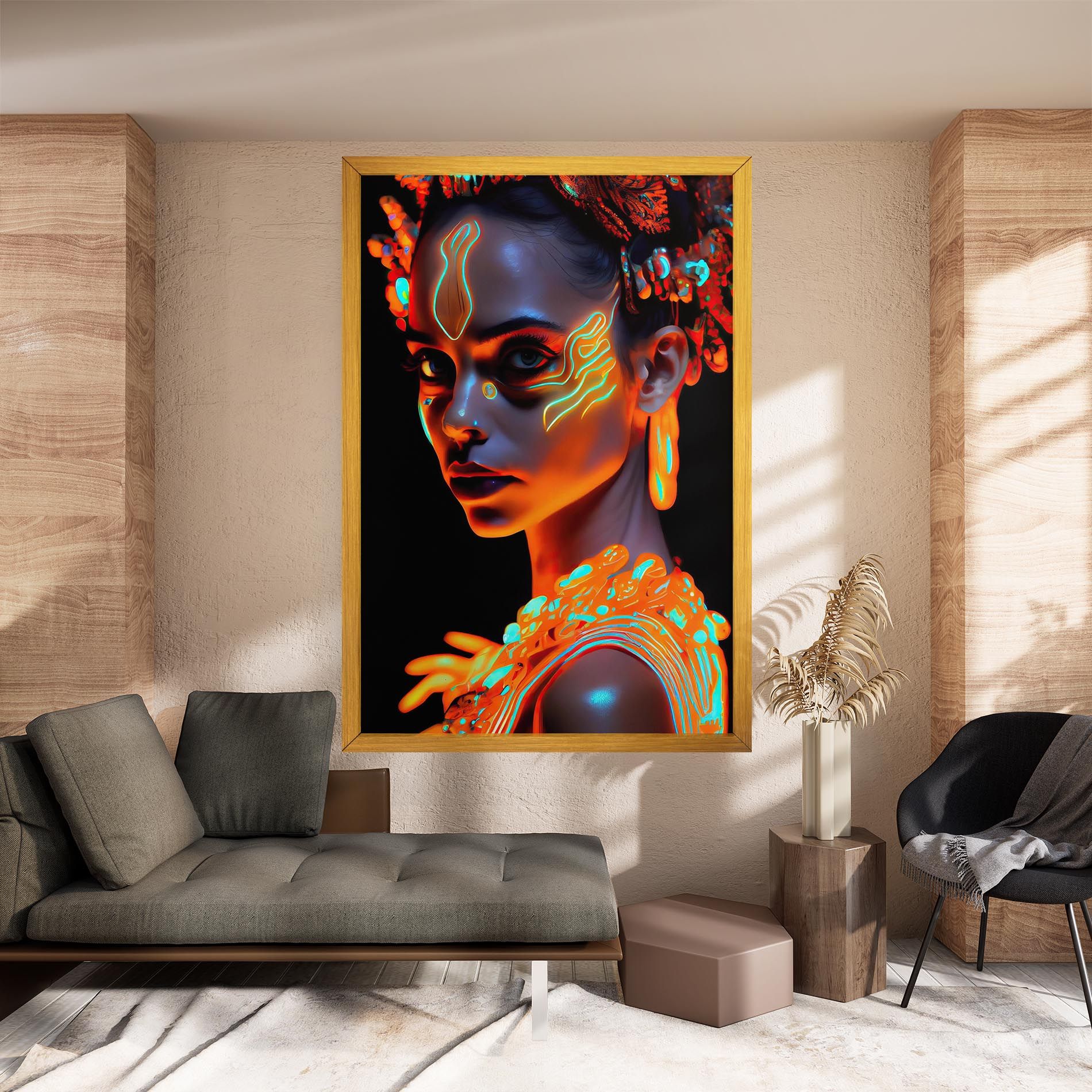 Glowing Face Paint mockup 8