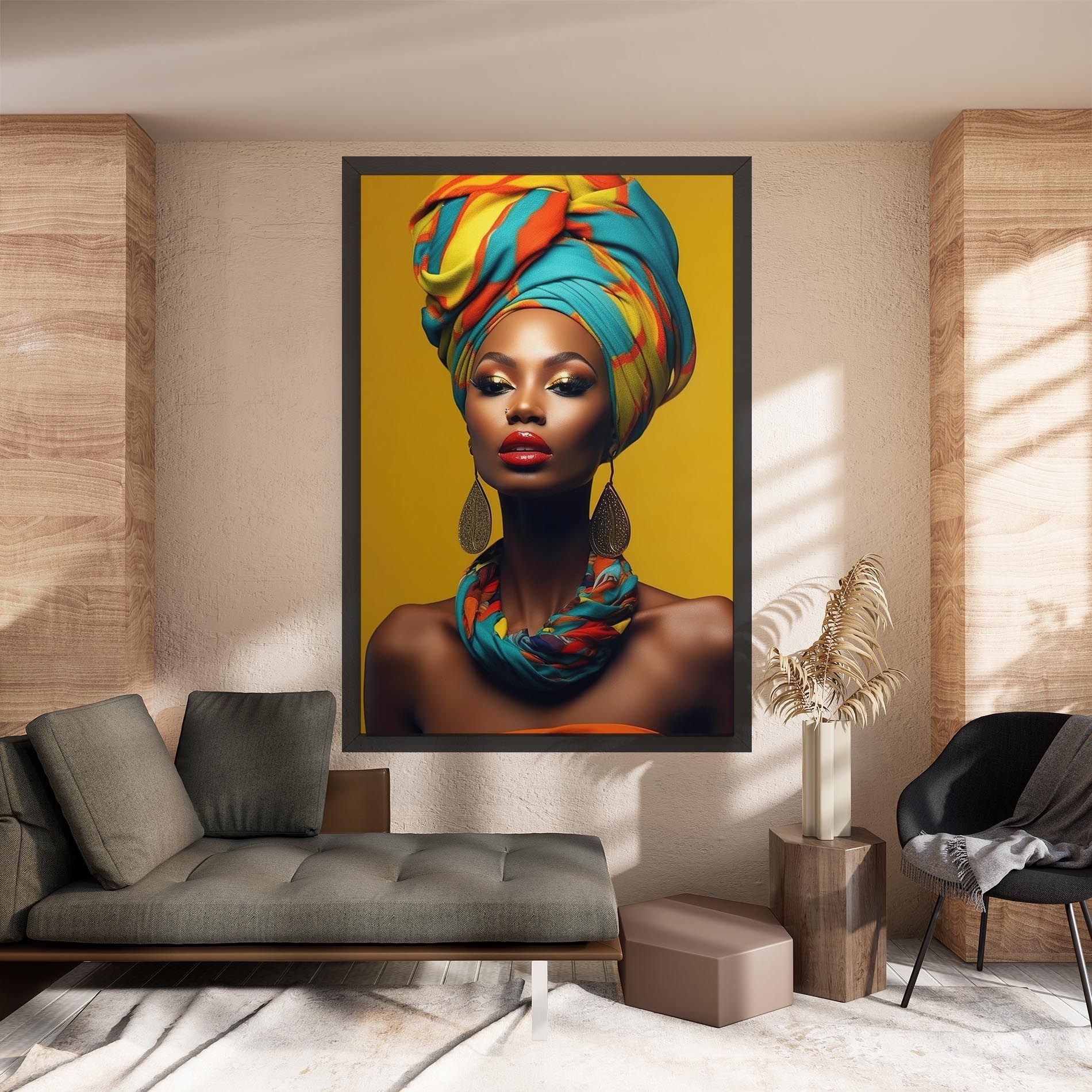 African Yellow Portrait mockup 8