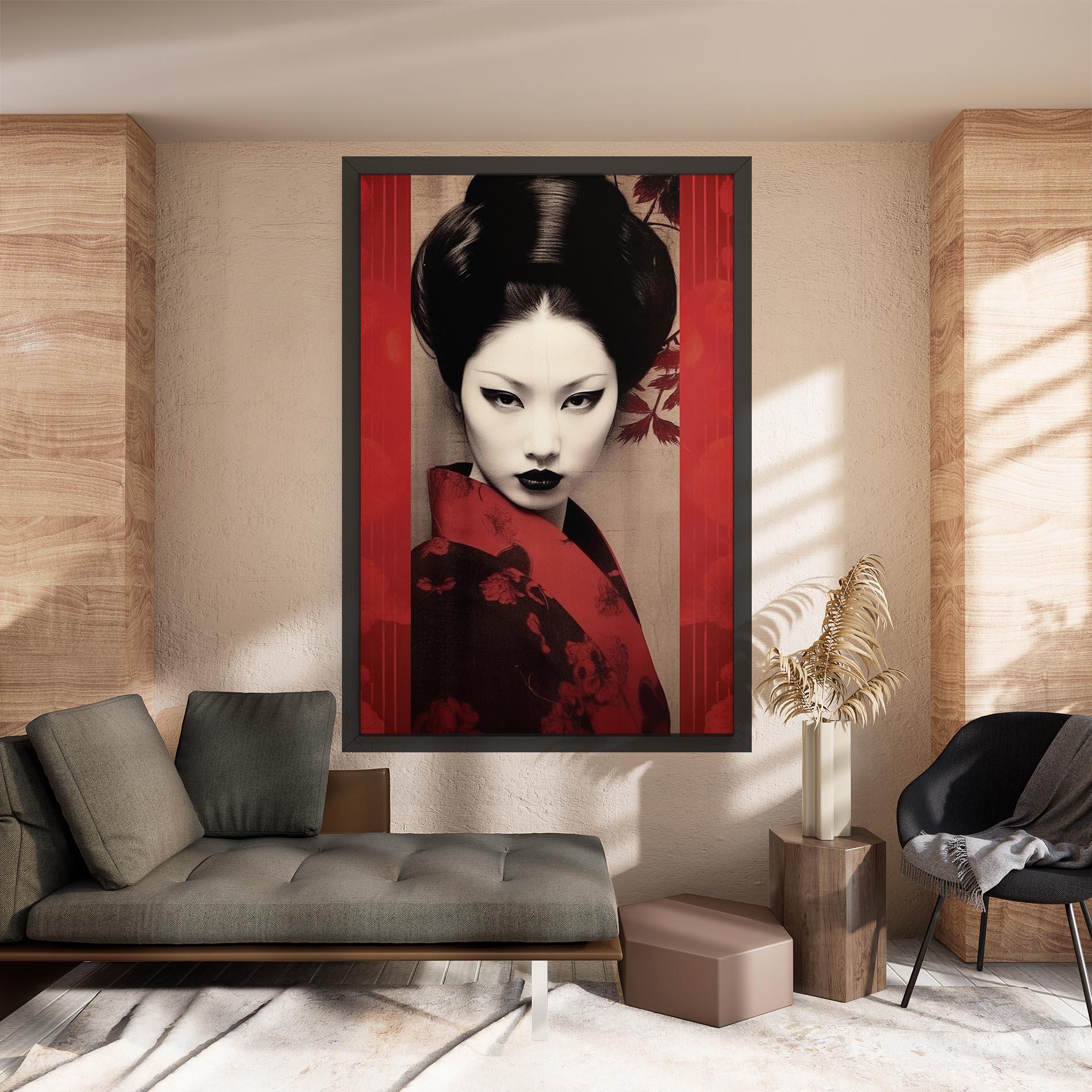 Leinwandbild Black Asiatic Makeup mockup 8