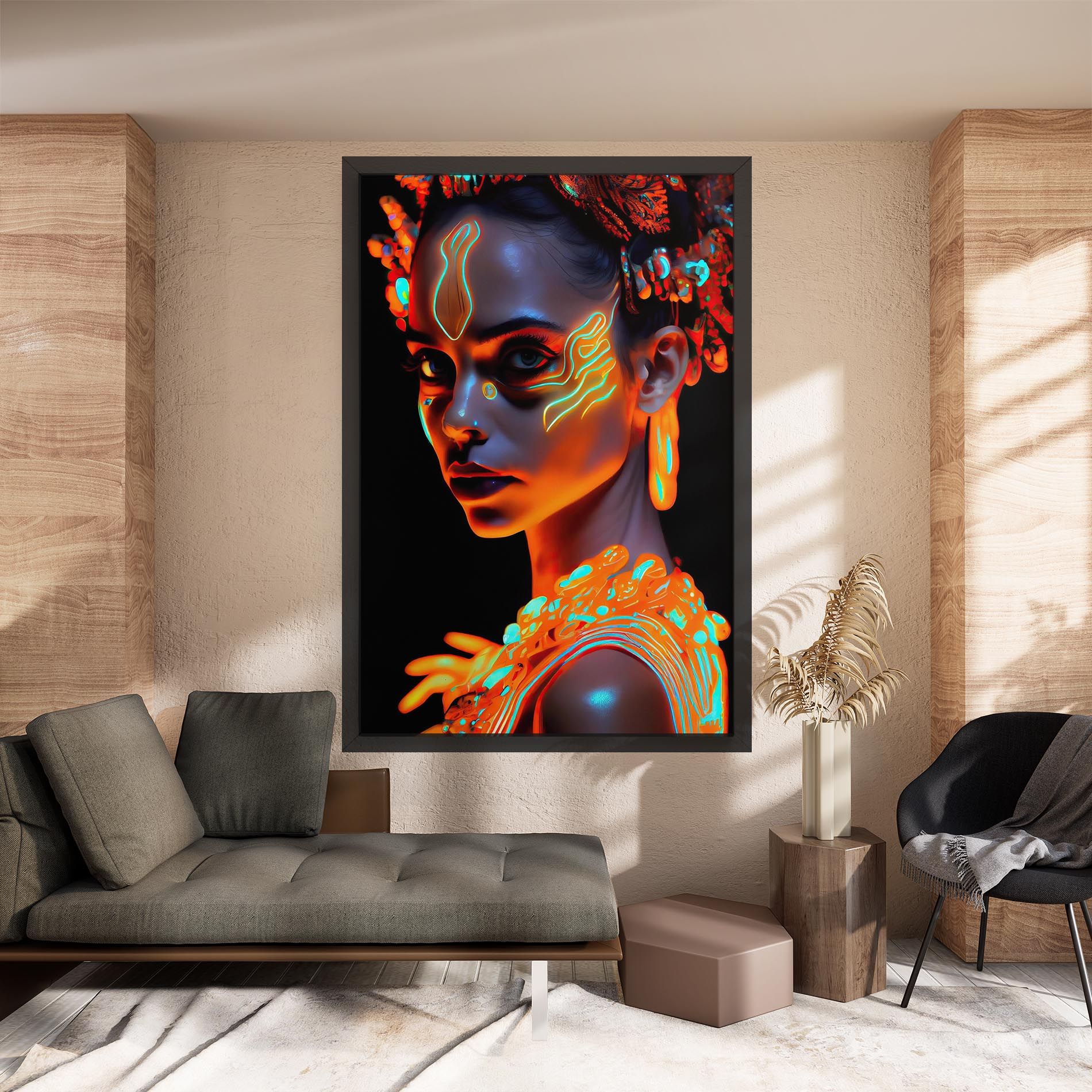 Glowing Face Paint mockup 8