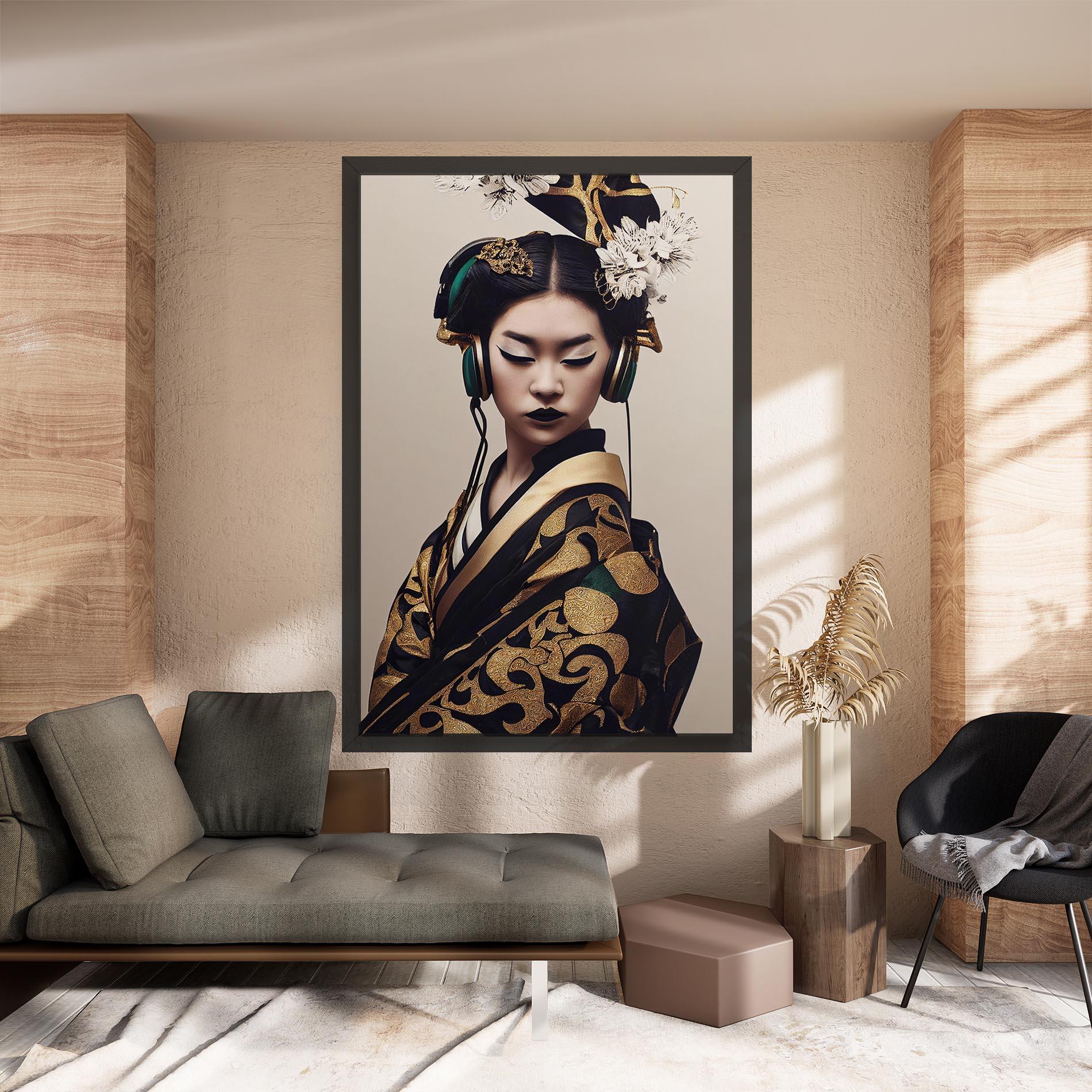 Leinwandbild Kimono Headphones mockup 8