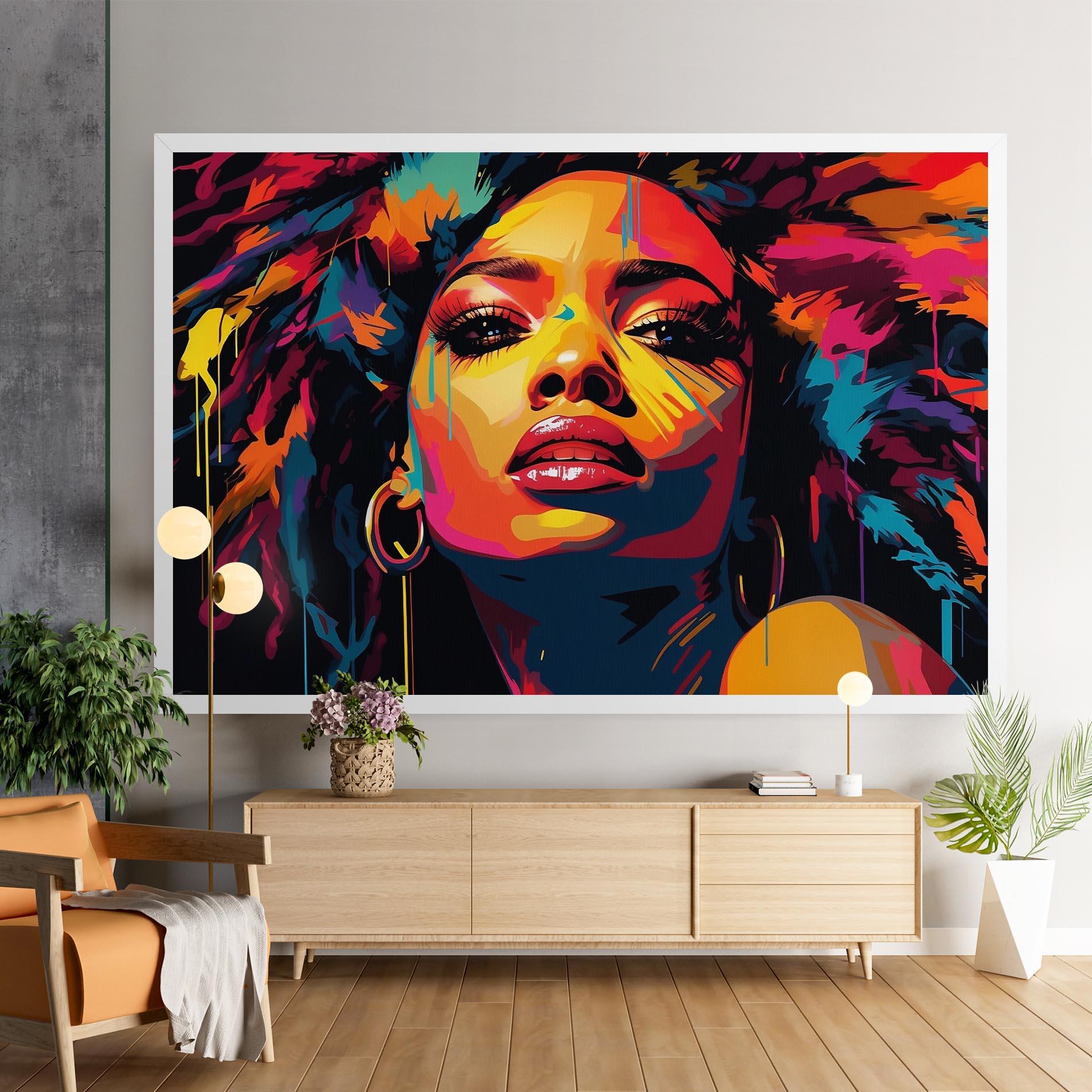 Leinwandbild Beautiful African Art mockup 9