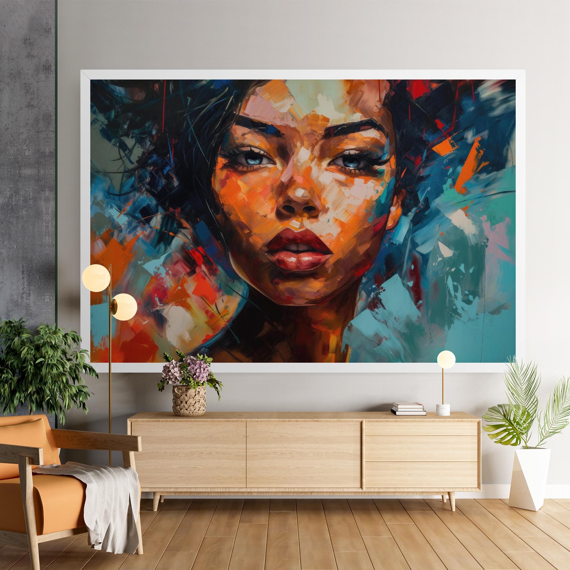 Intense Fiery Portrait mockup 9