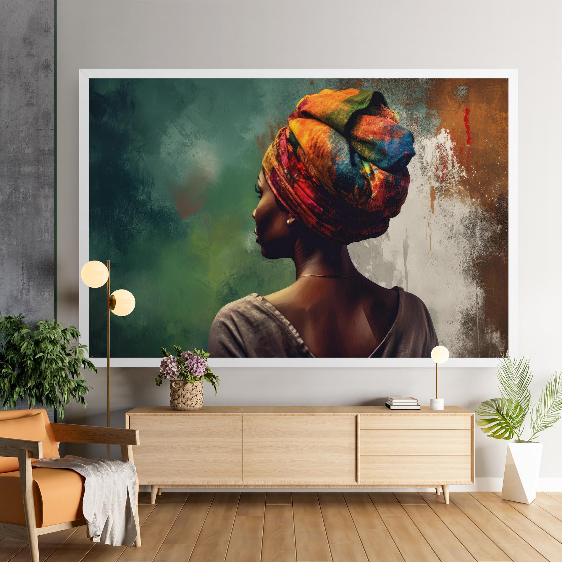 Leinwandbild Yellow Turban Art mockup 9