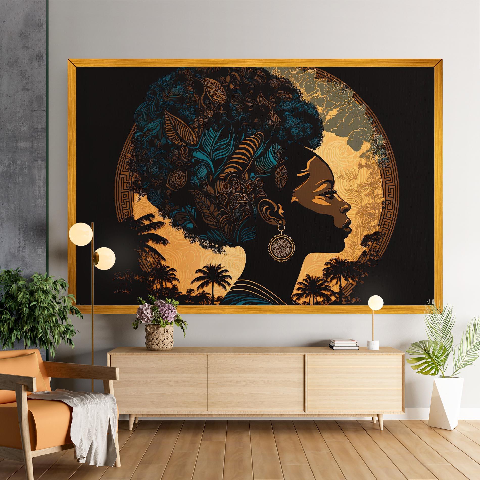 Leinwandbild African Profile Woman mockup 9