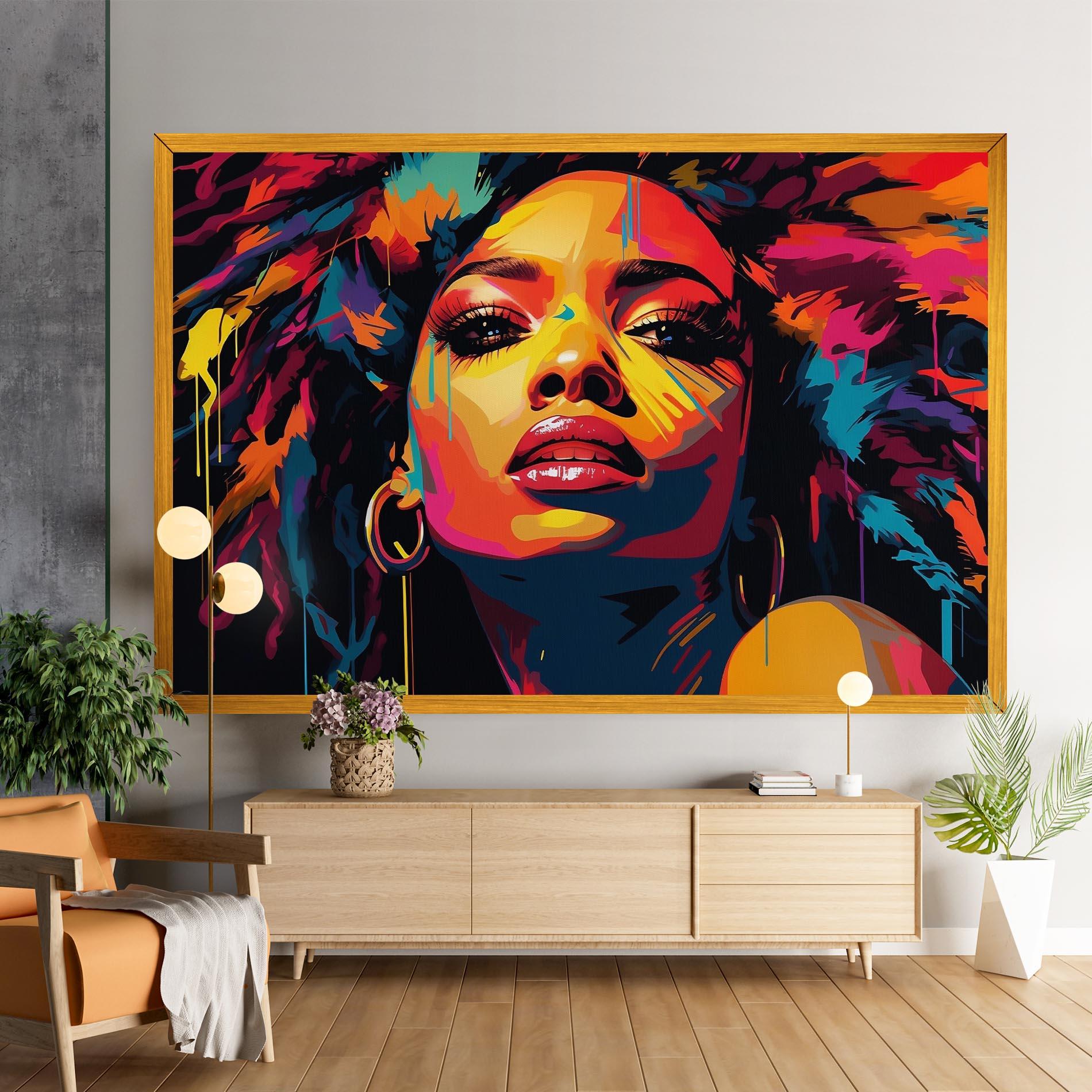 Leinwandbild Beautiful African Art mockup 9