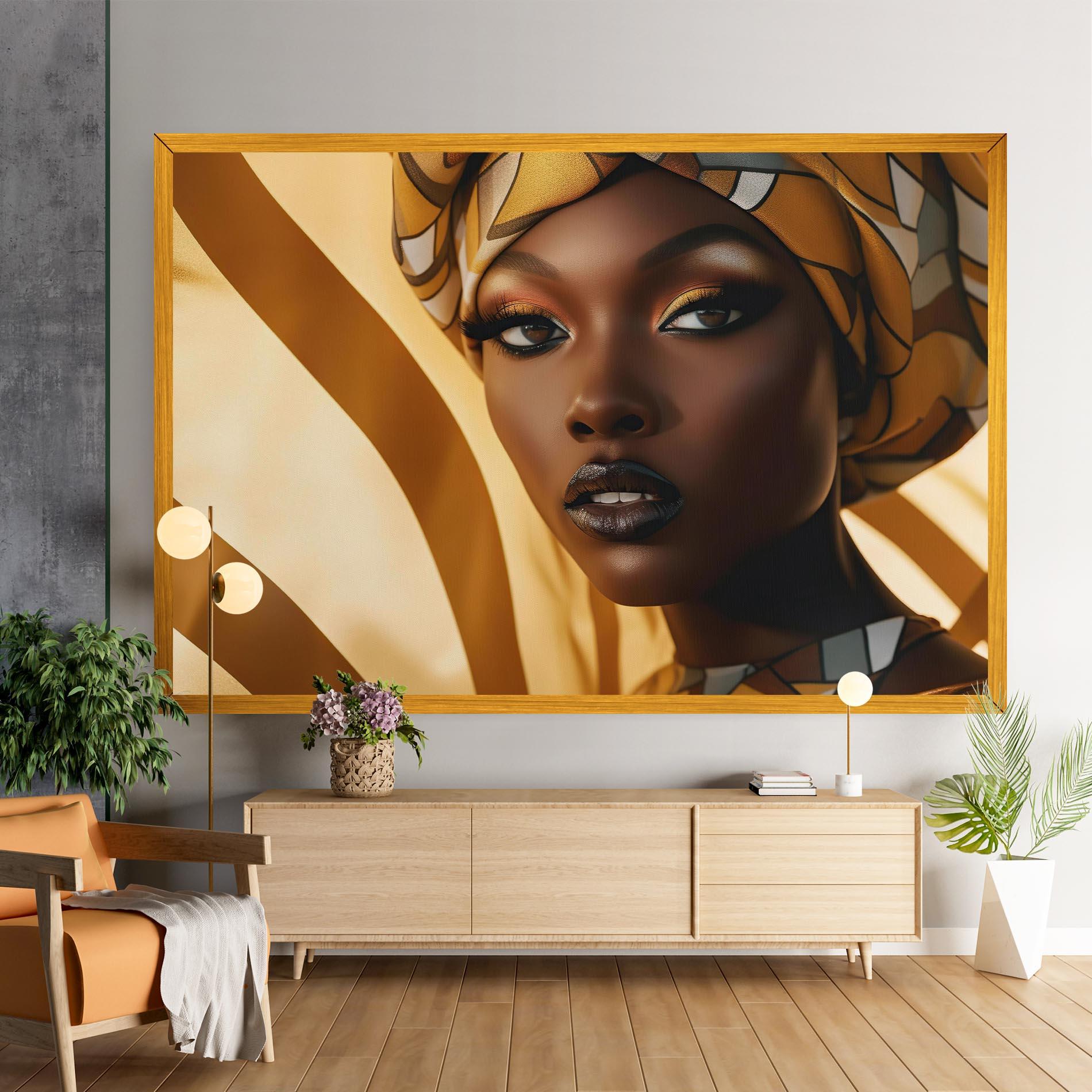 Leinwandbild Fashion African Woman mockup 9