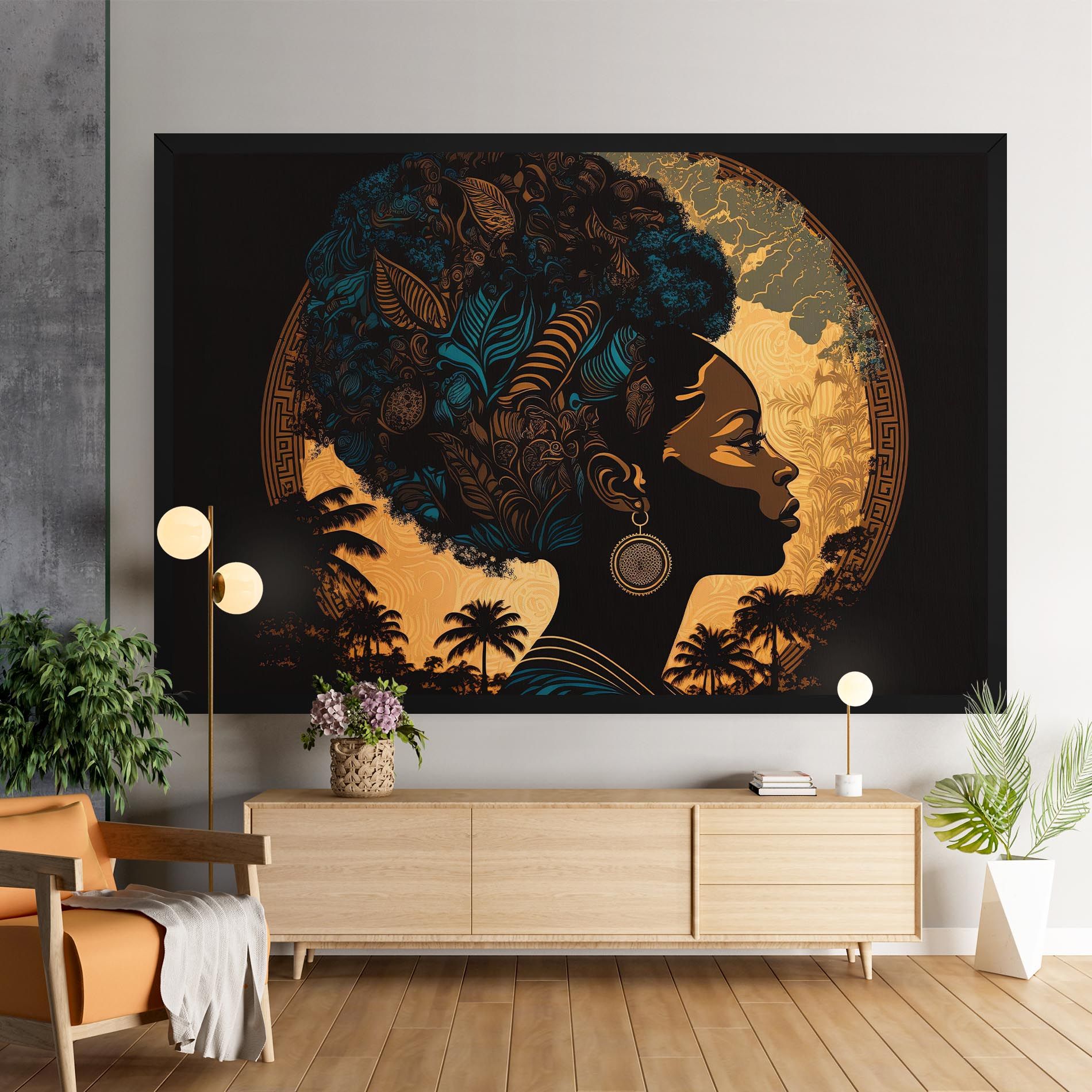 African Profile Woman mockup 9