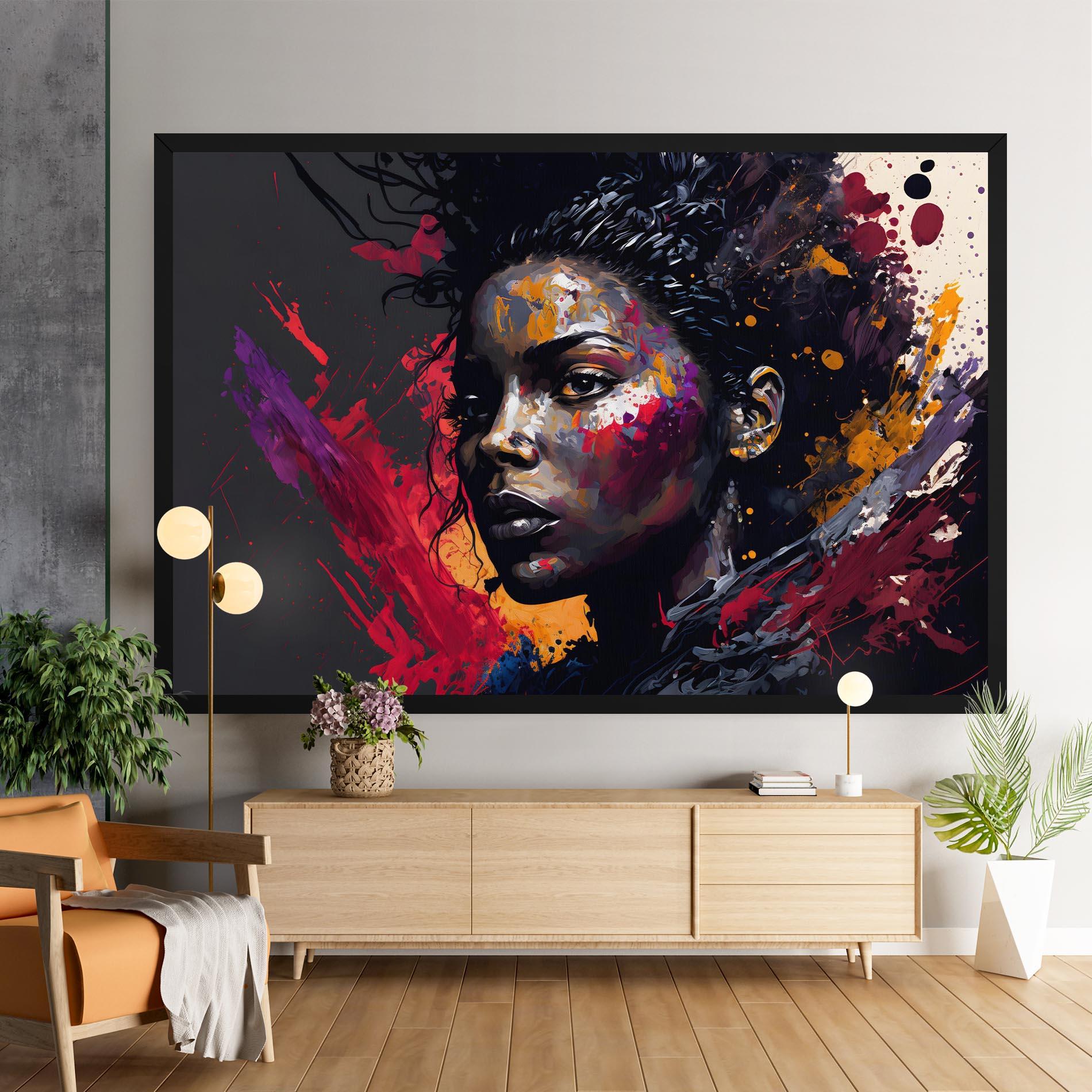 Leinwandbild African Woman Splash mockup 9