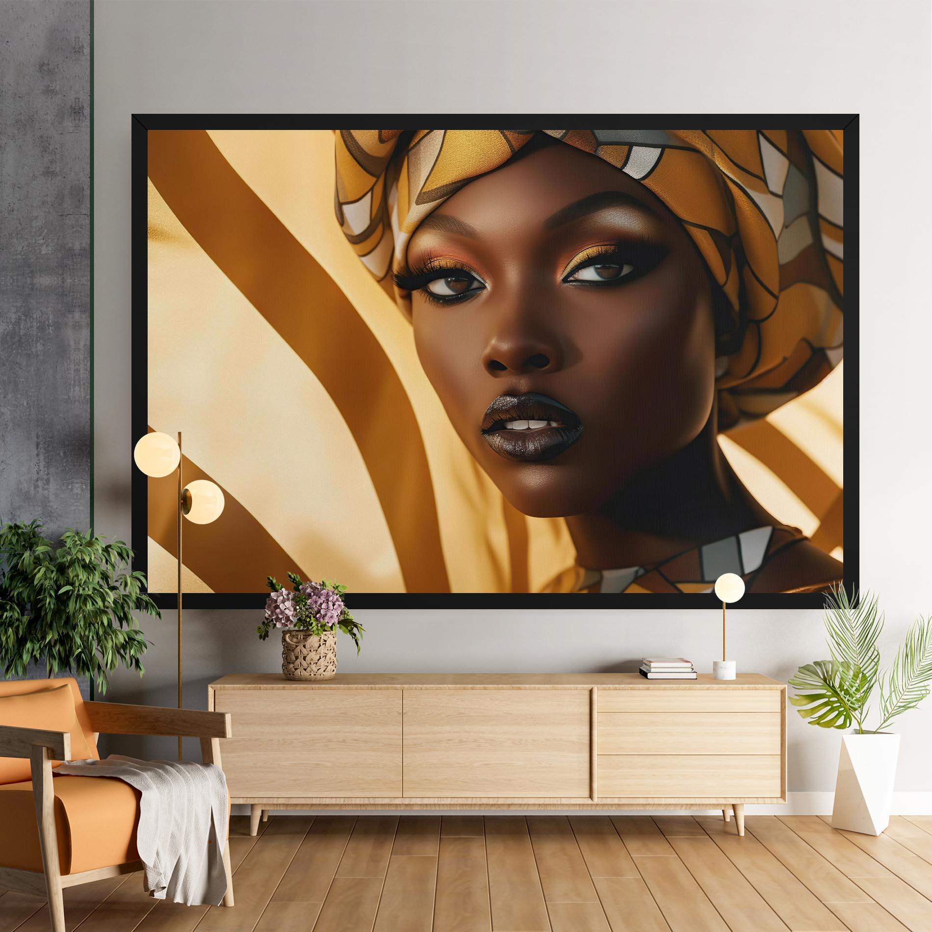 Leinwandbild Fashion African Woman mockup 9