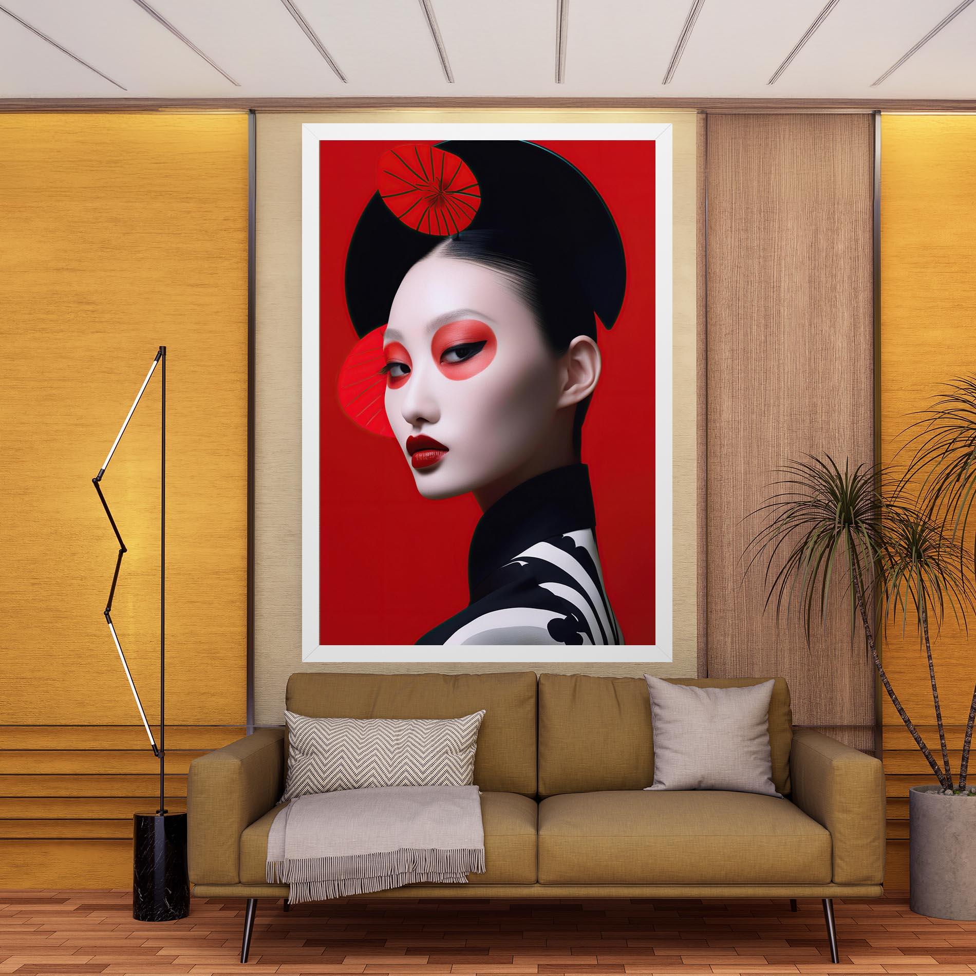 Leinwandbild Asiatic Red Makeup mockup 9