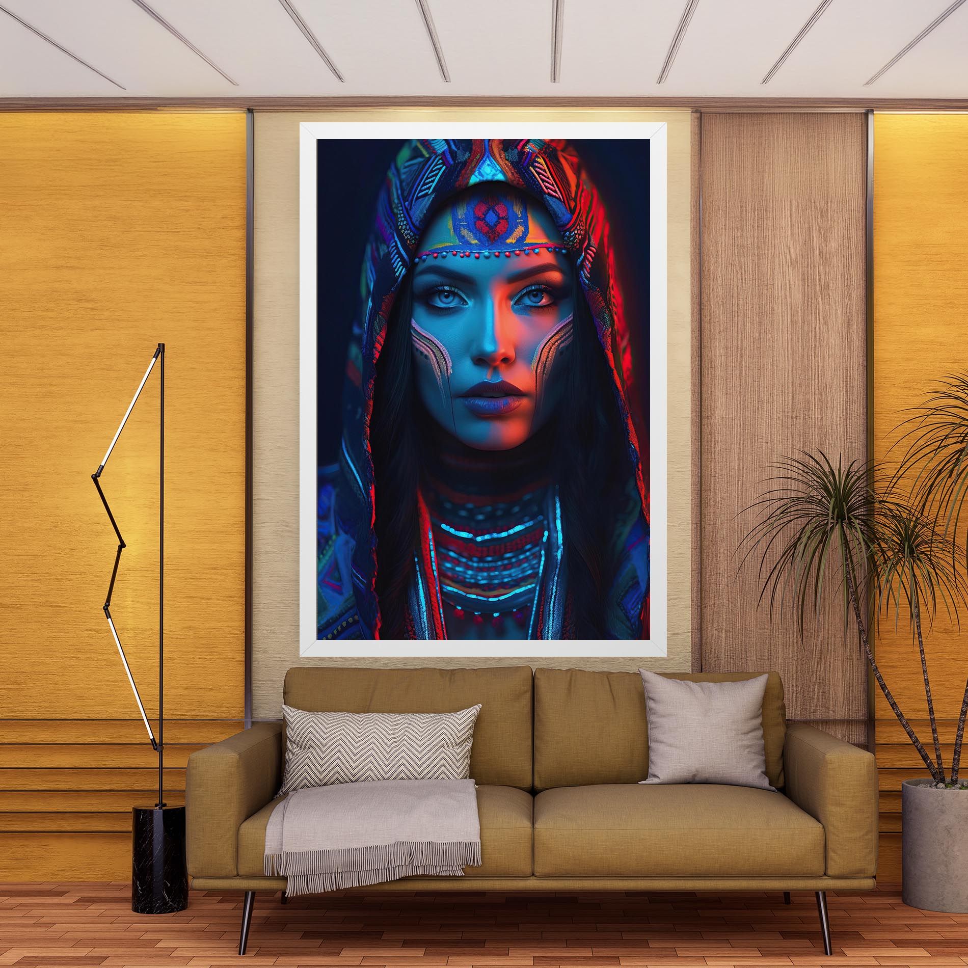 Blue Red Light Hood mockup 9