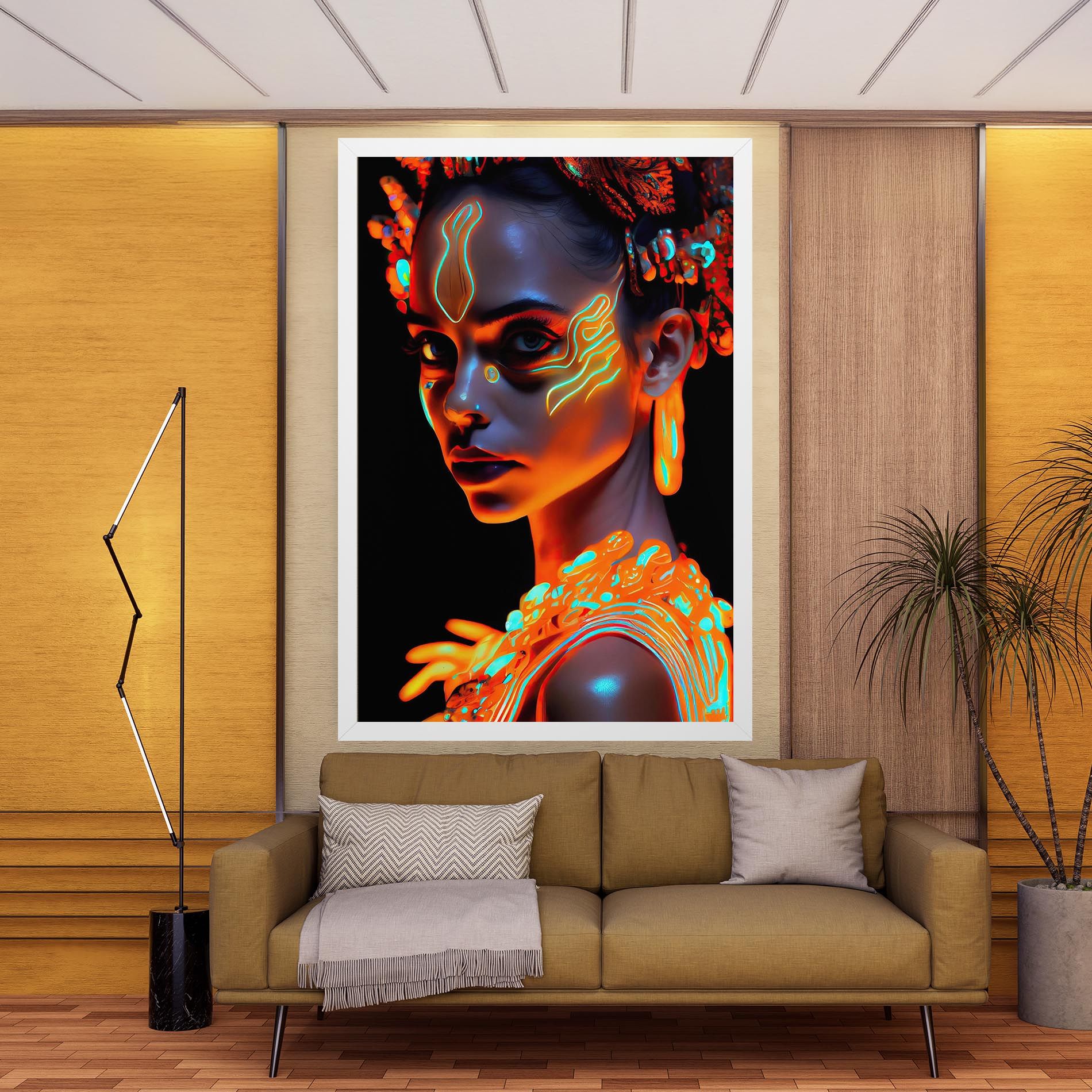 Glowing Face Paint mockup 9