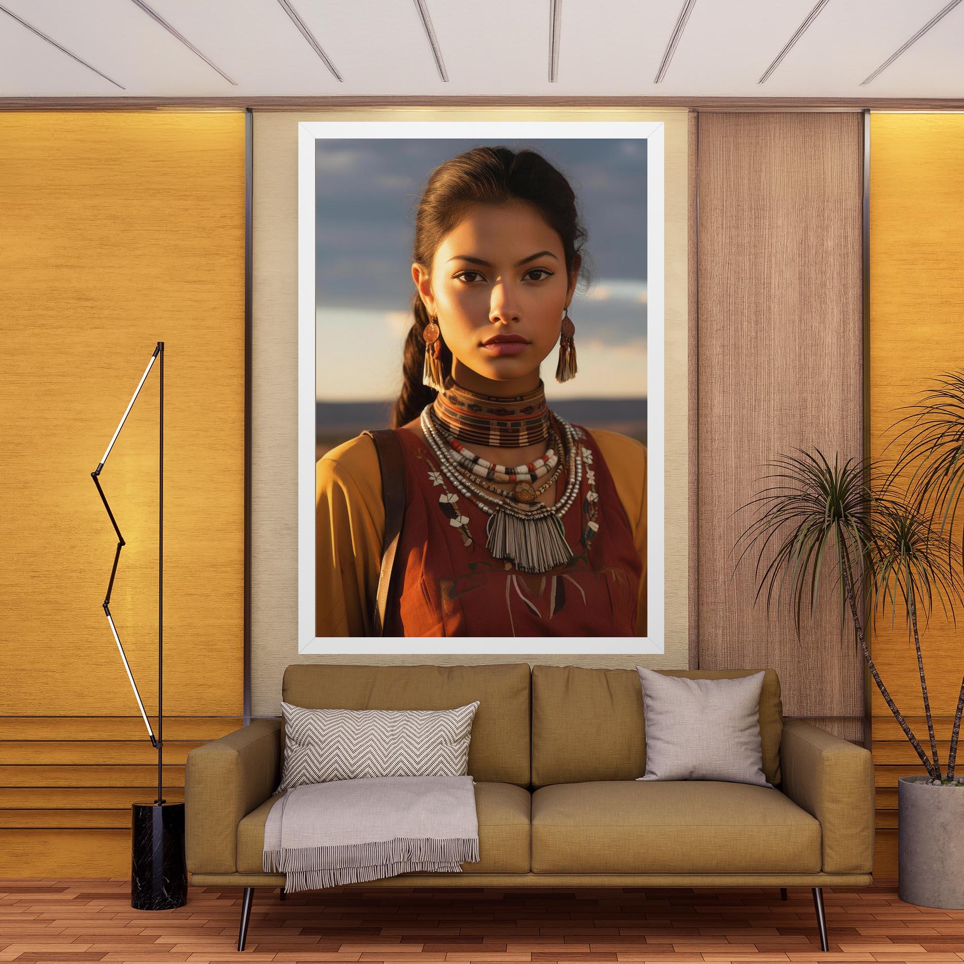 Leinwandbild Native American Desert mockup 9