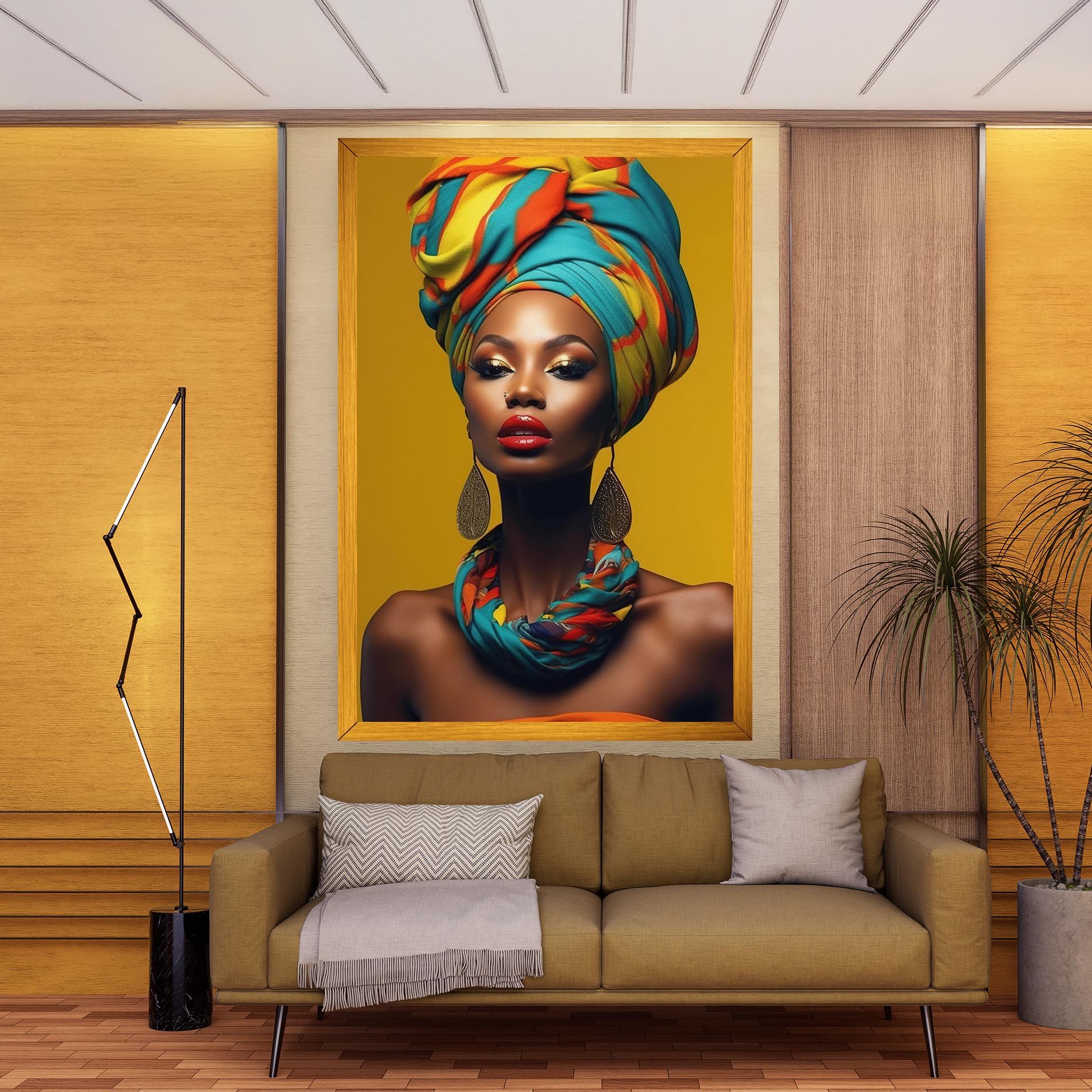African Yellow Portrait mockup 9
