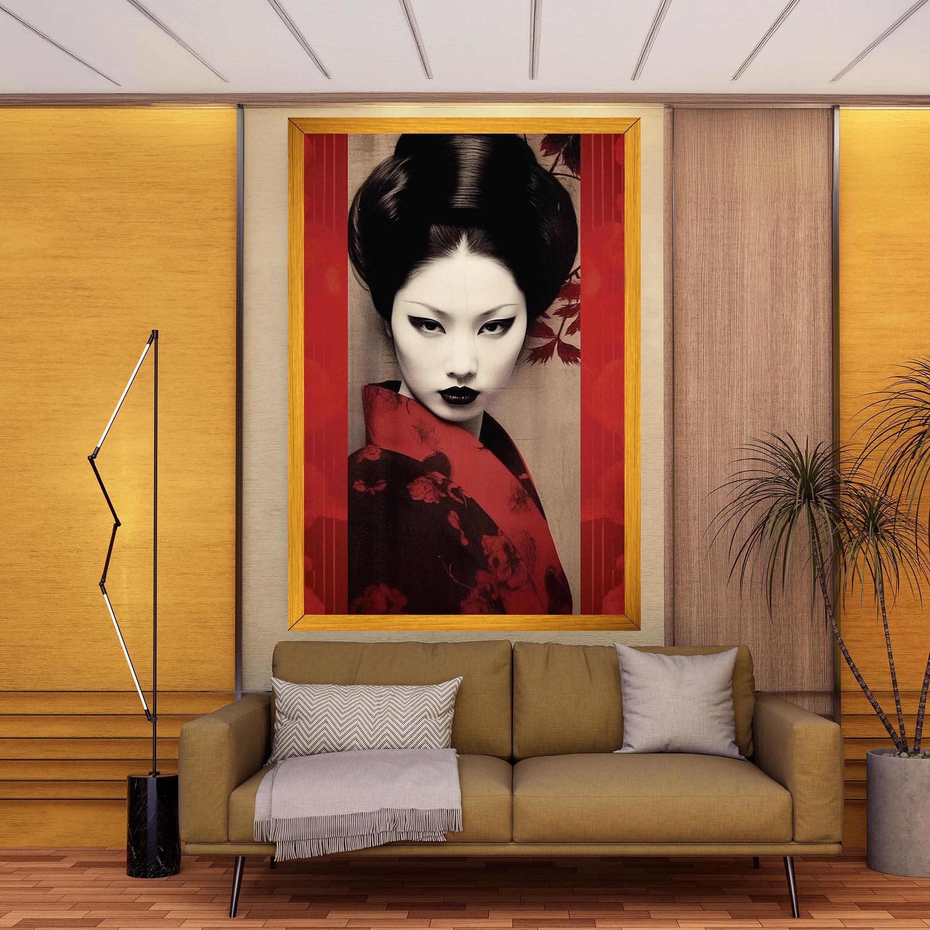 Leinwandbild Black Asiatic Makeup mockup 9