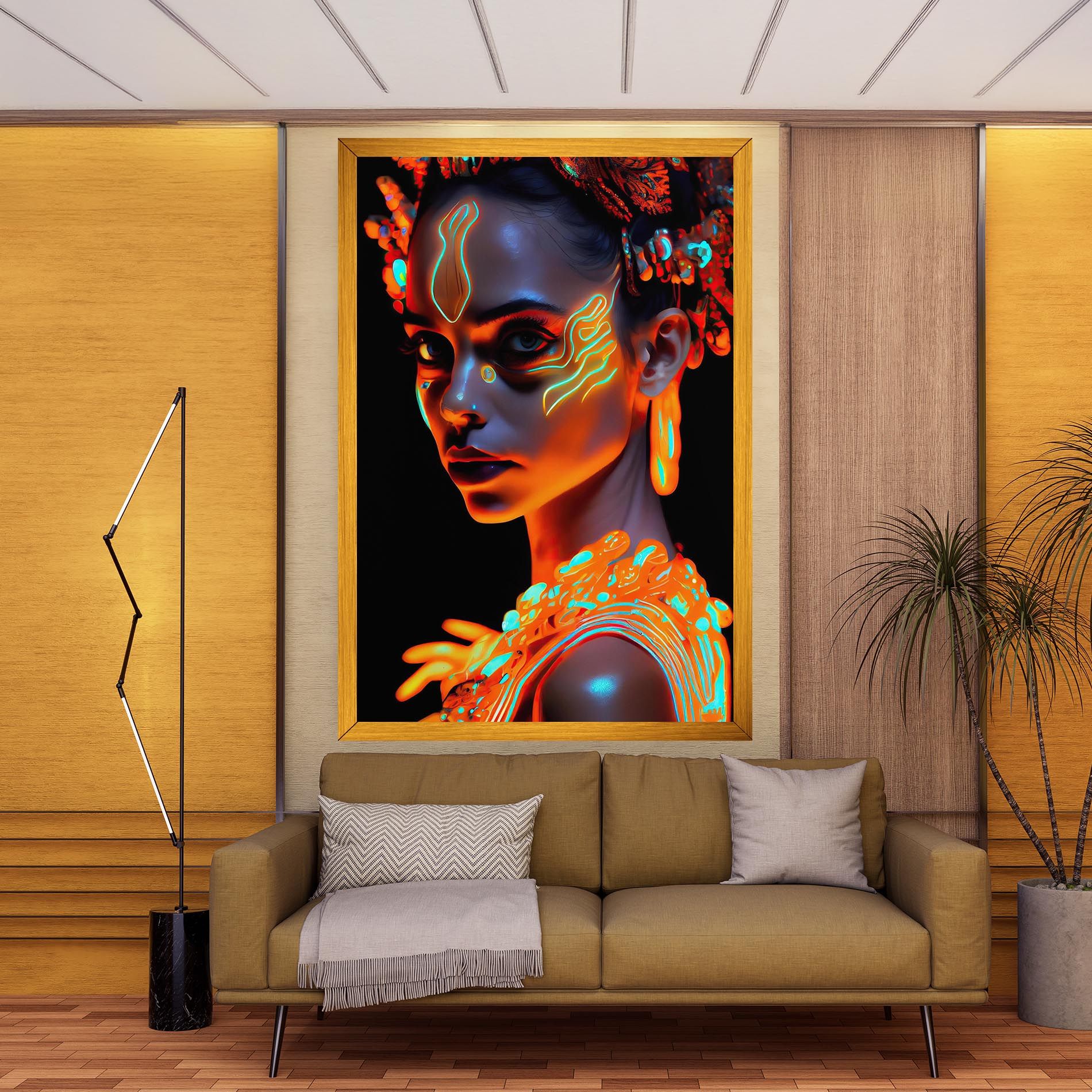 Glowing Face Paint mockup 9