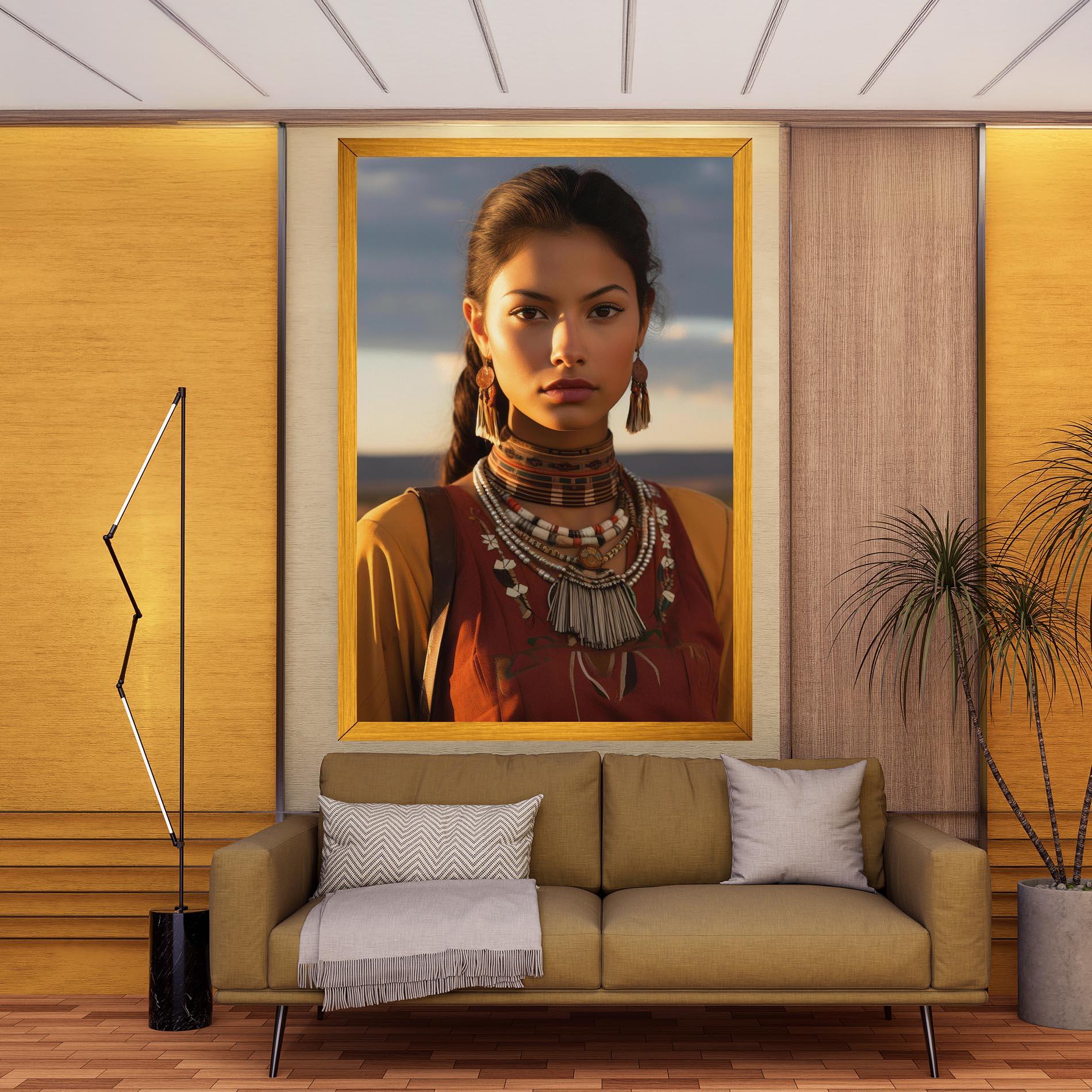 Leinwandbild Native American Desert mockup 9