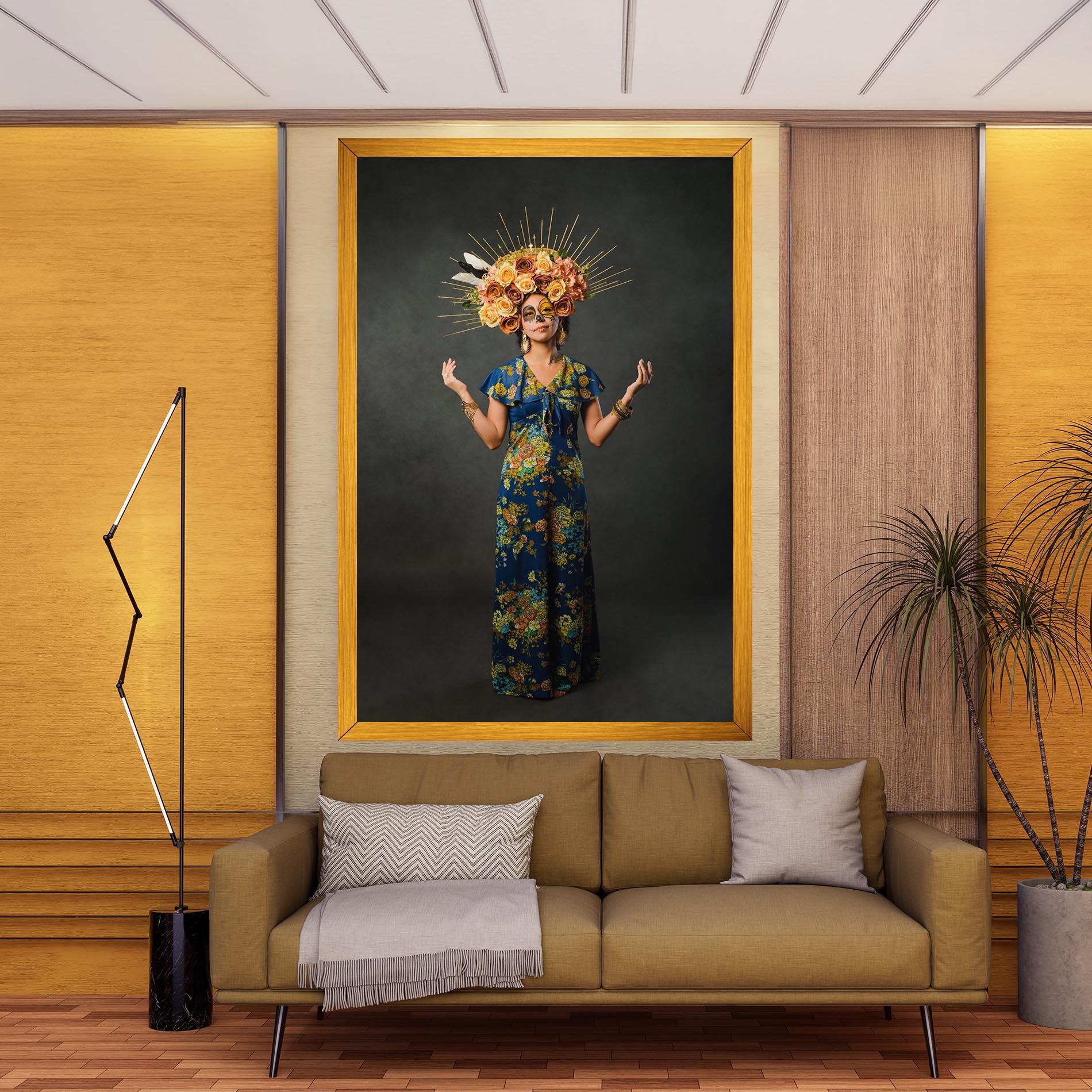 Leinwandbild Sugar Skull Makeup mockup 9