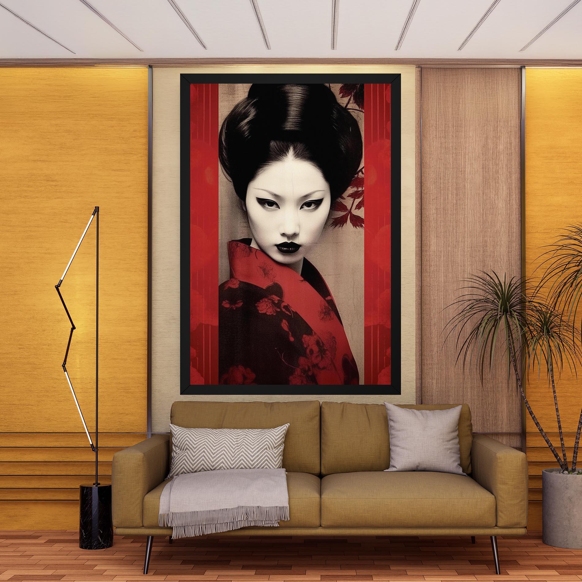 Leinwandbild Black Asiatic Makeup mockup 9