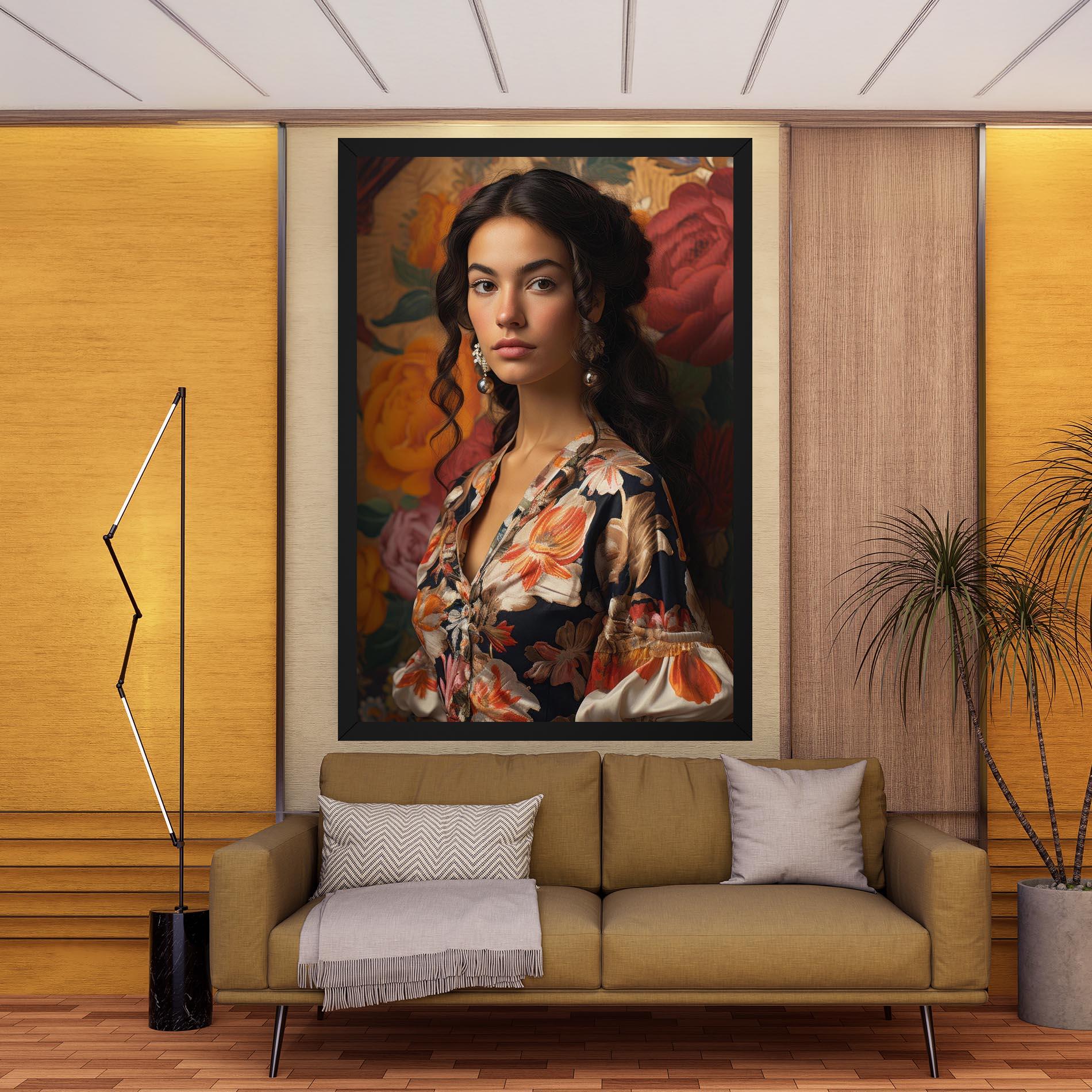 Leinwandbild Floral Dress Lady mockup 9