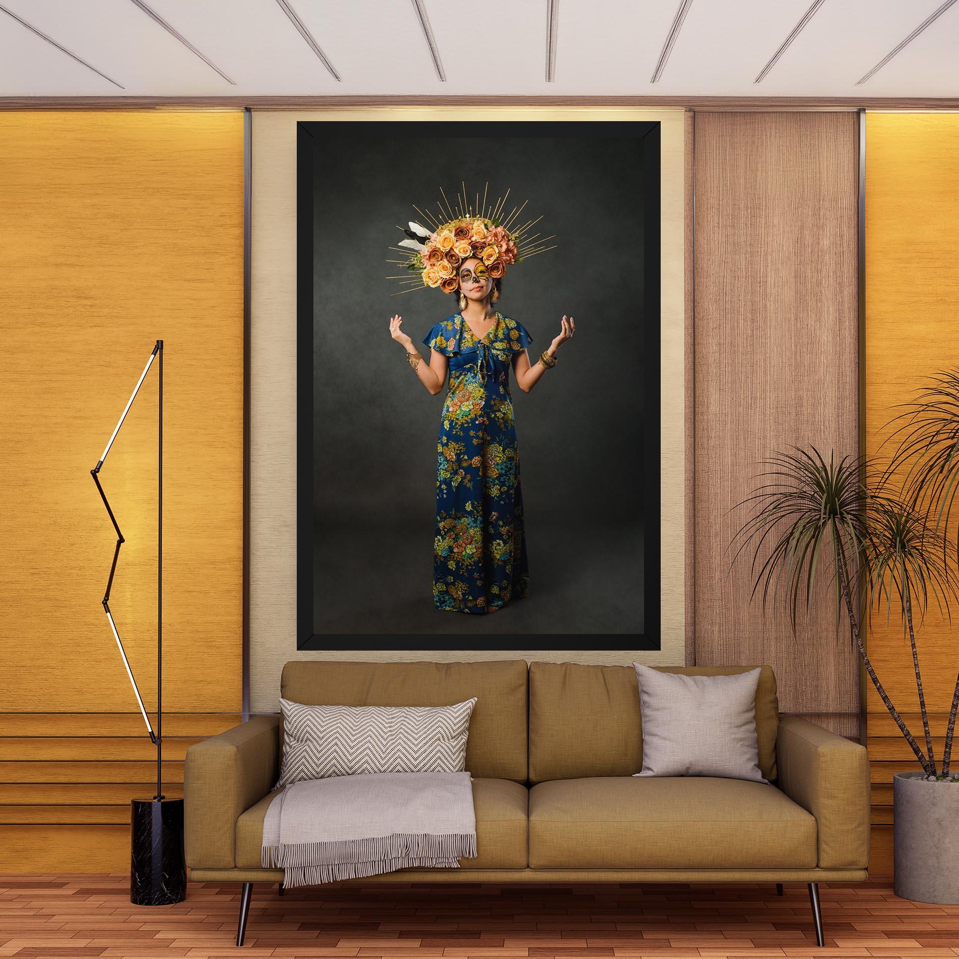 Leinwandbild Sugar Skull Makeup mockup 9