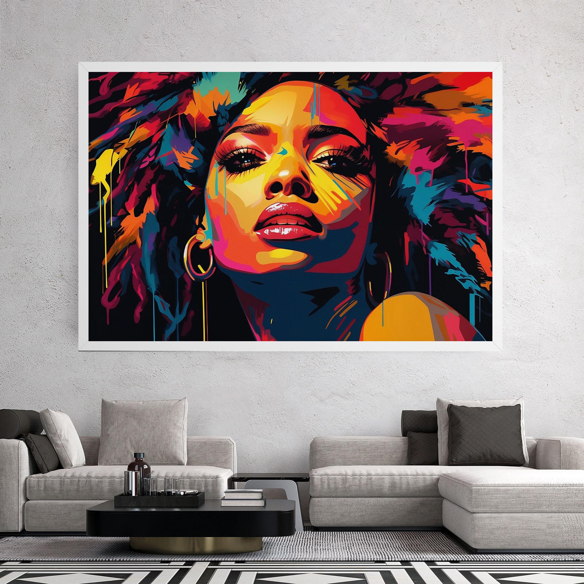 Leinwandbild Beautiful African Art mockup 2