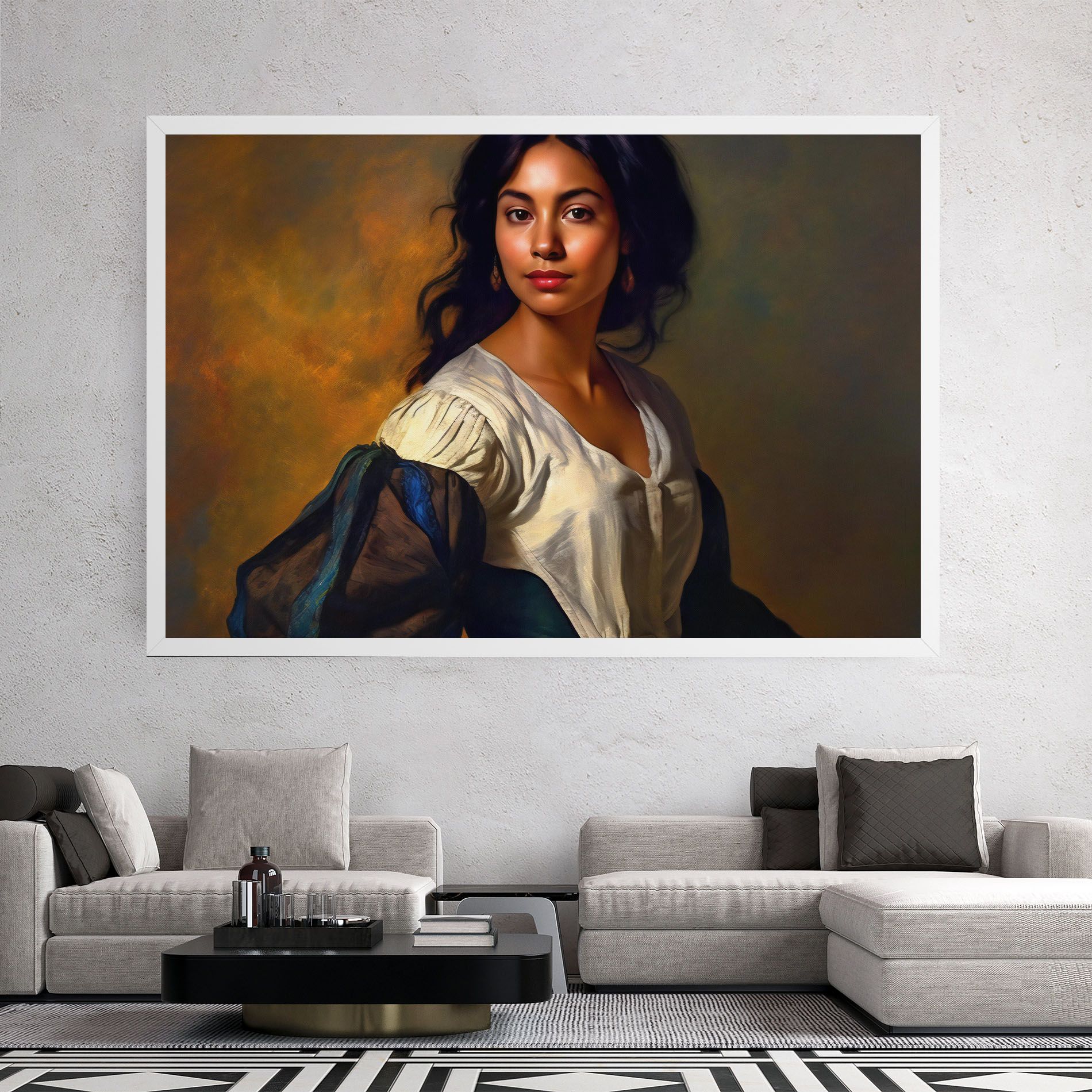 Beautiful Brunette Art mockup 2