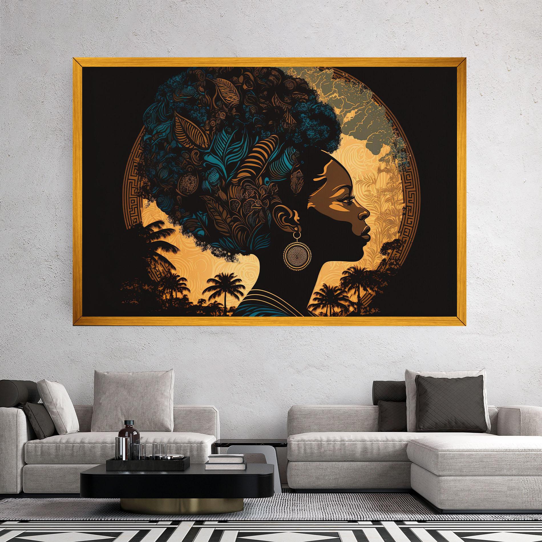 Leinwandbild African Profile Woman mockup 2