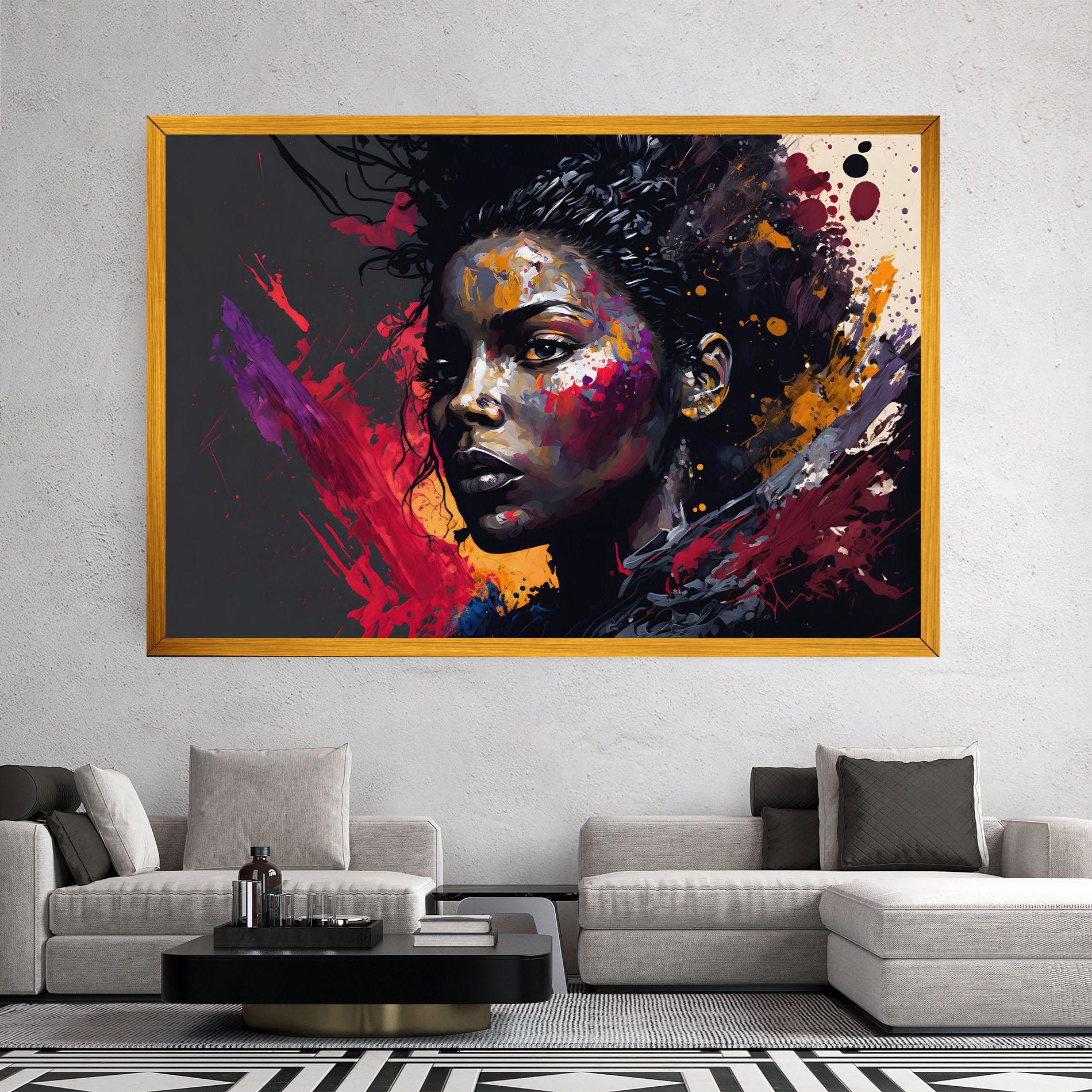 Leinwandbild African Woman Splash mockup 2
