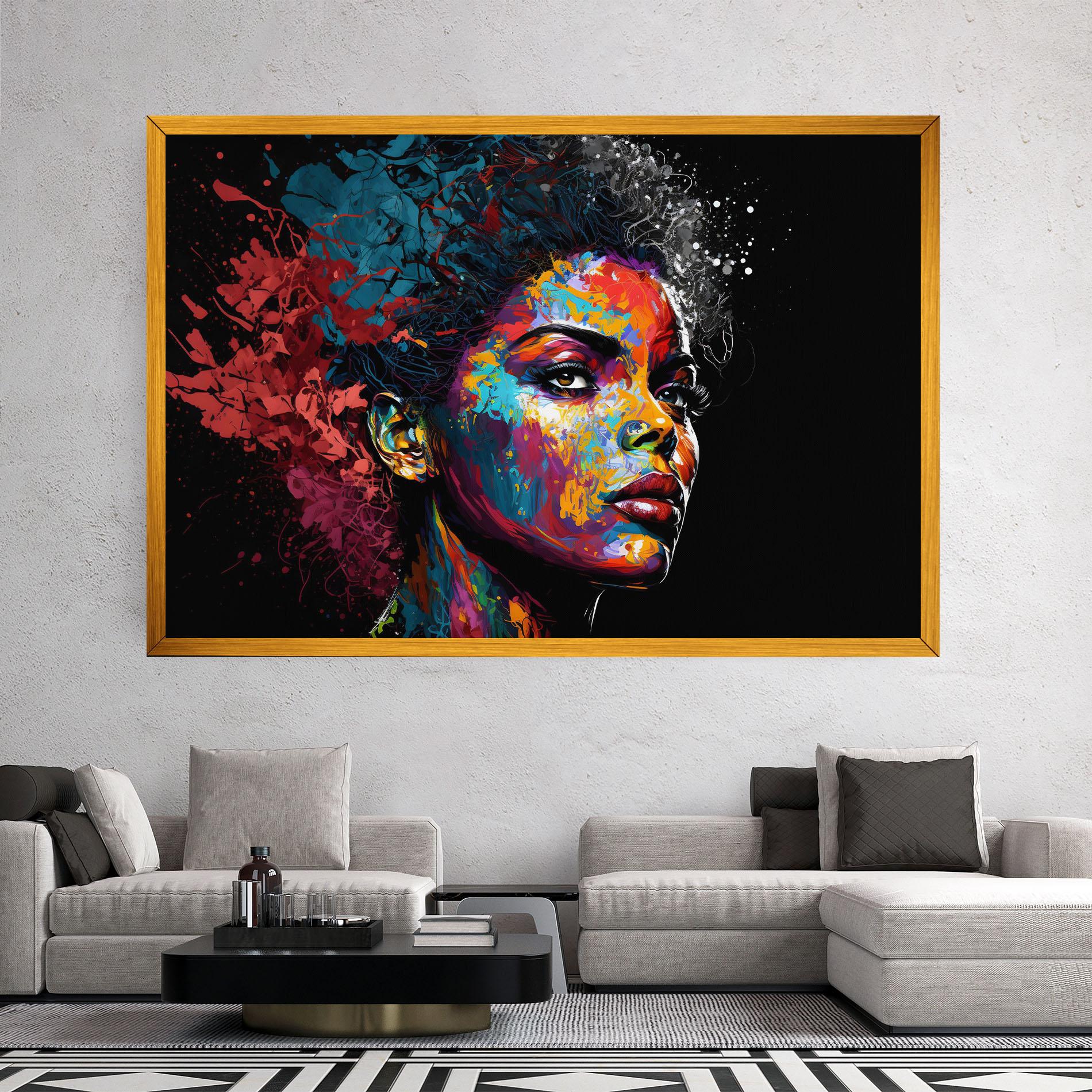 Leinwandbild American Woman Splashes mockup 2