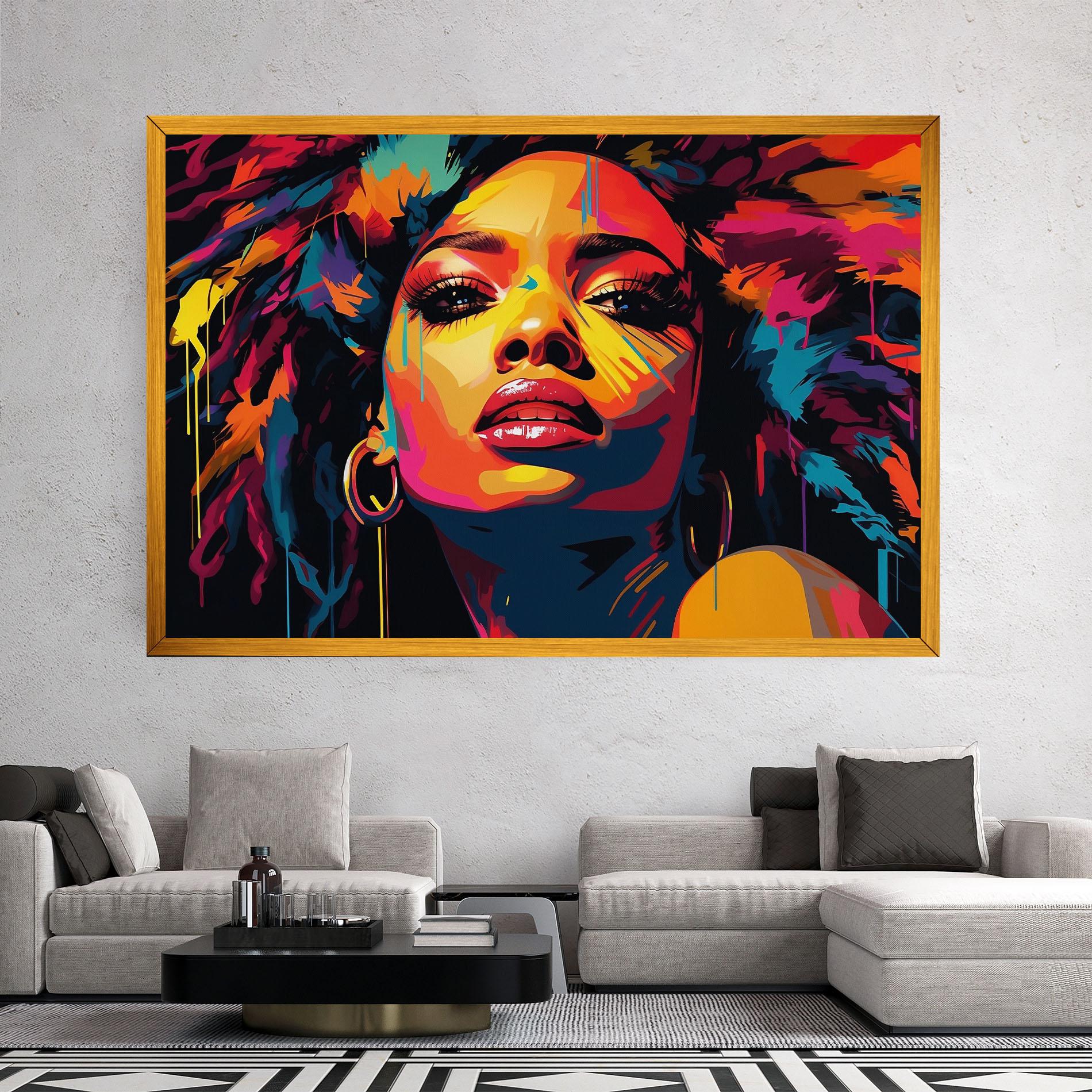 Leinwandbild Beautiful African Art mockup 2