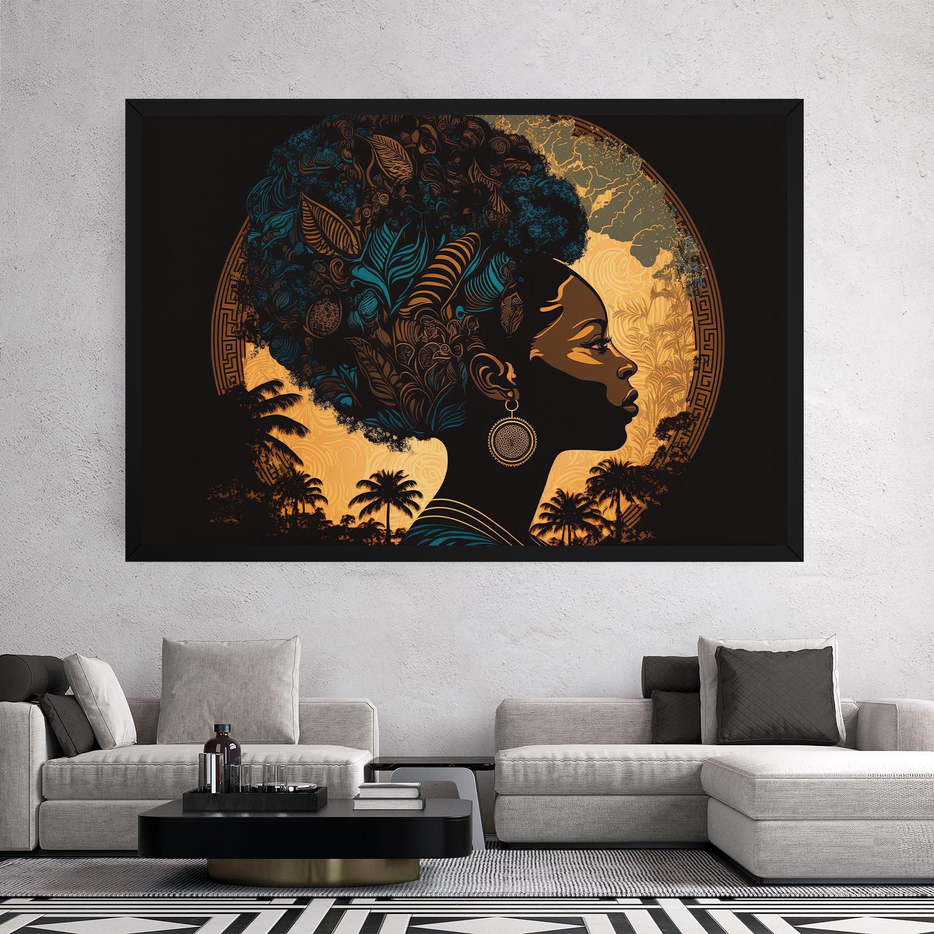 Leinwandbild African Profile Woman mockup 2