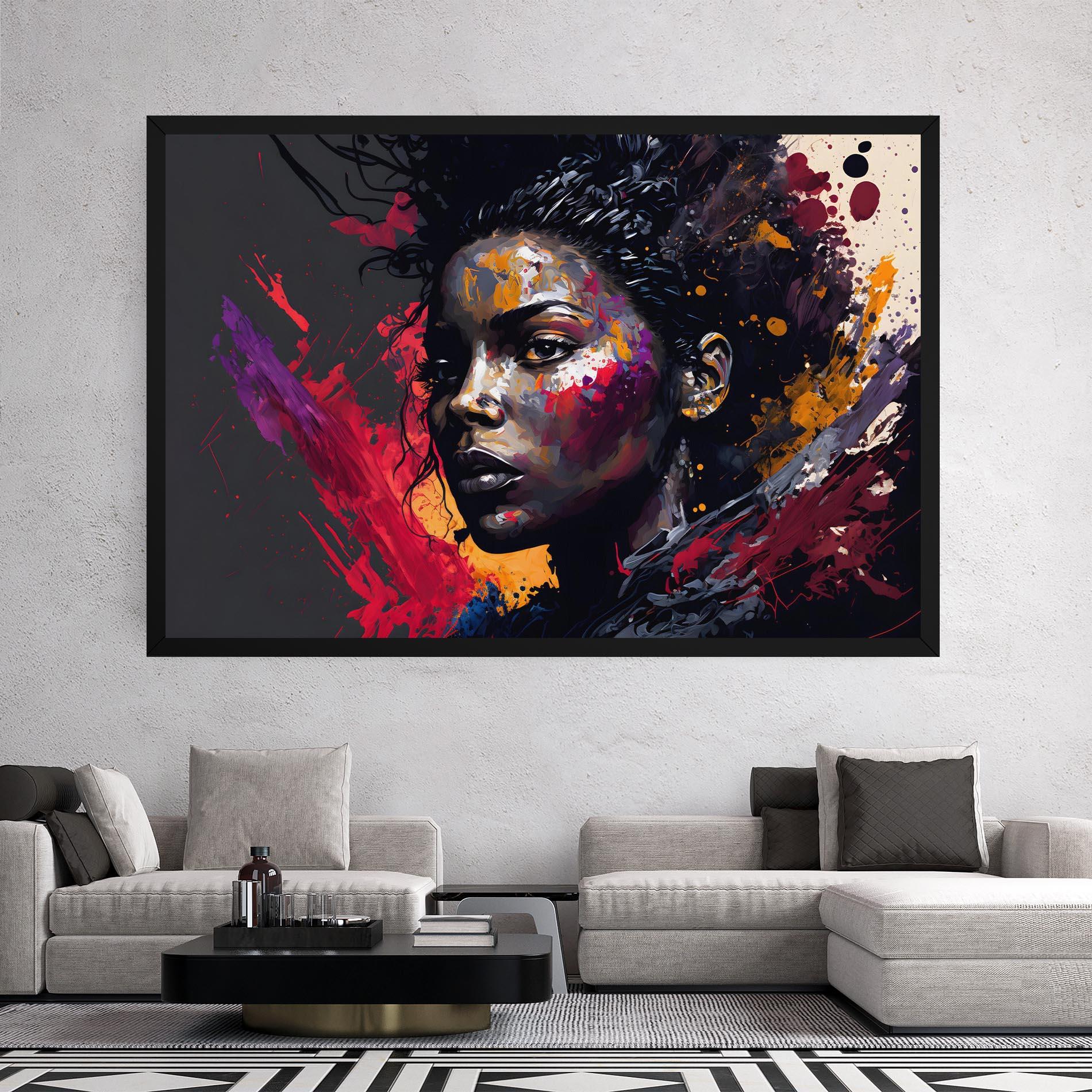 Leinwandbild African Woman Splash mockup 2