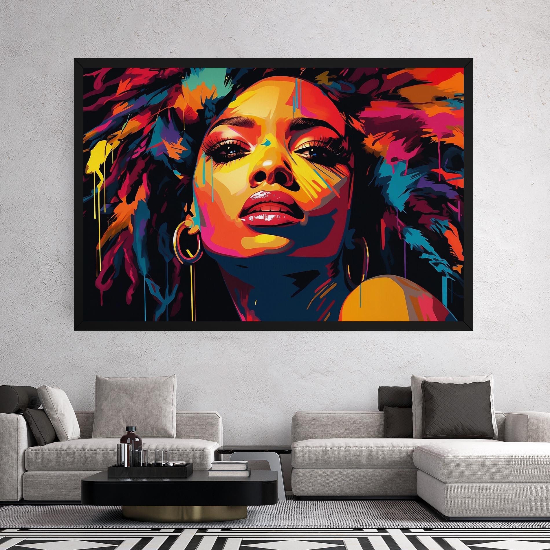 Leinwandbild Beautiful African Art mockup 2