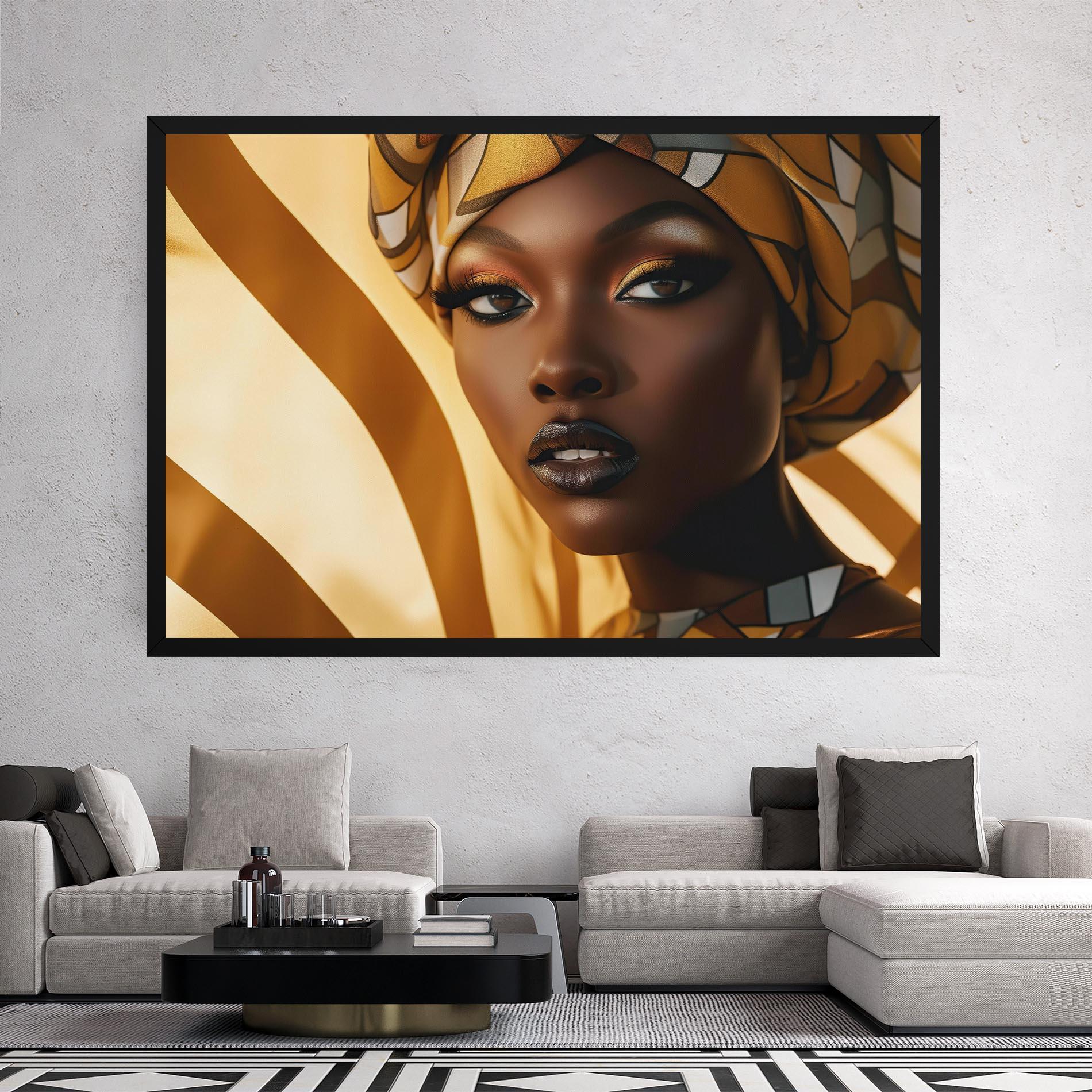 Leinwandbild Fashion African Woman mockup 2