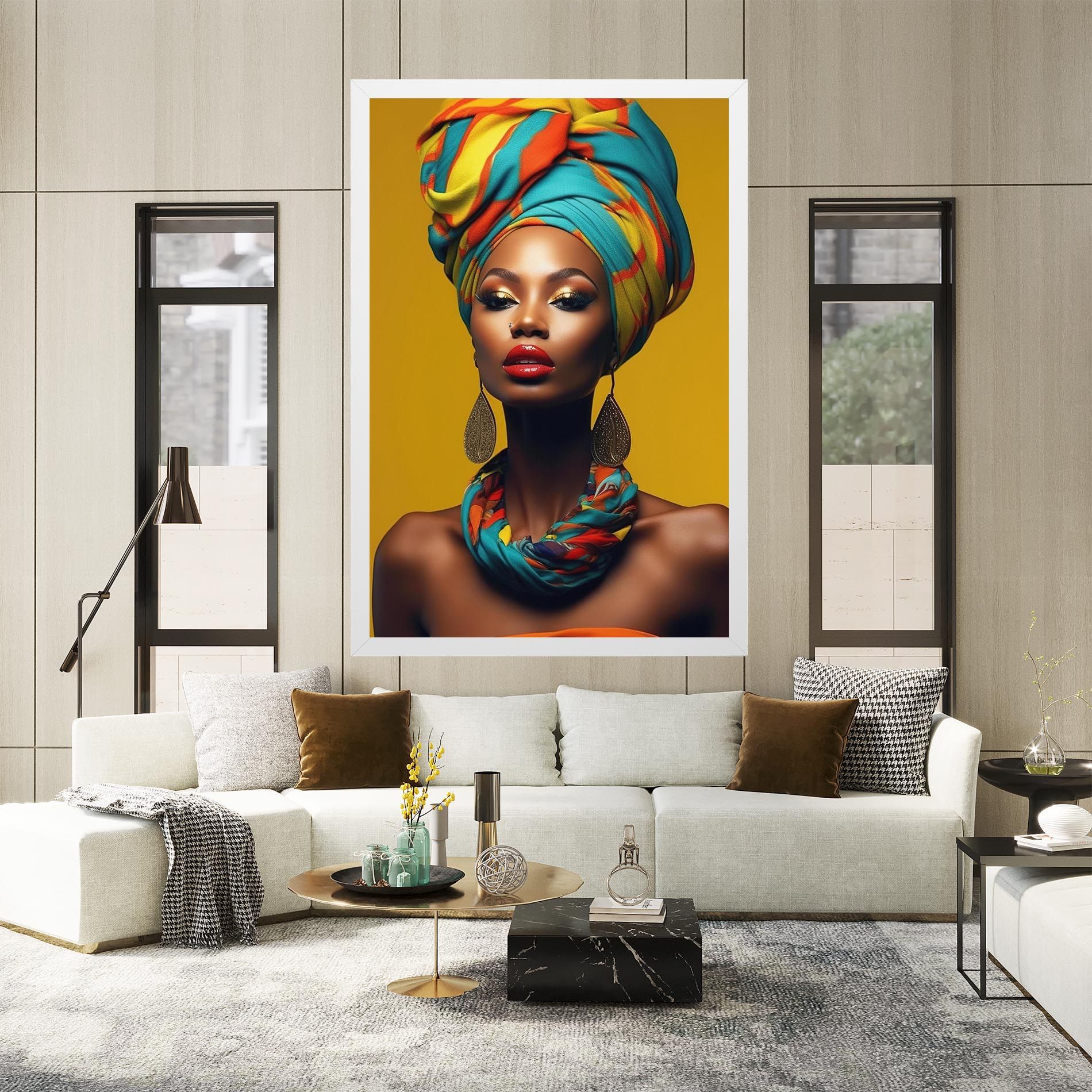 African Yellow Portrait mockup 2