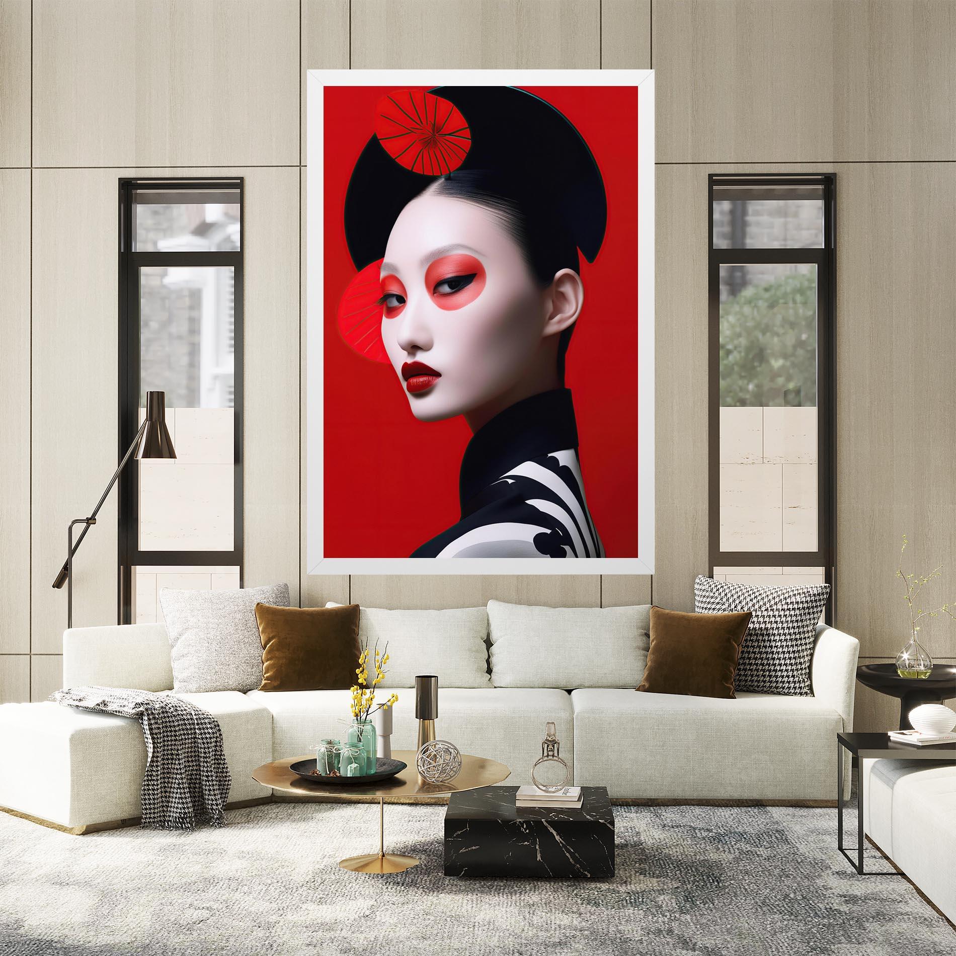 Leinwandbild Asiatic Red Makeup mockup 2