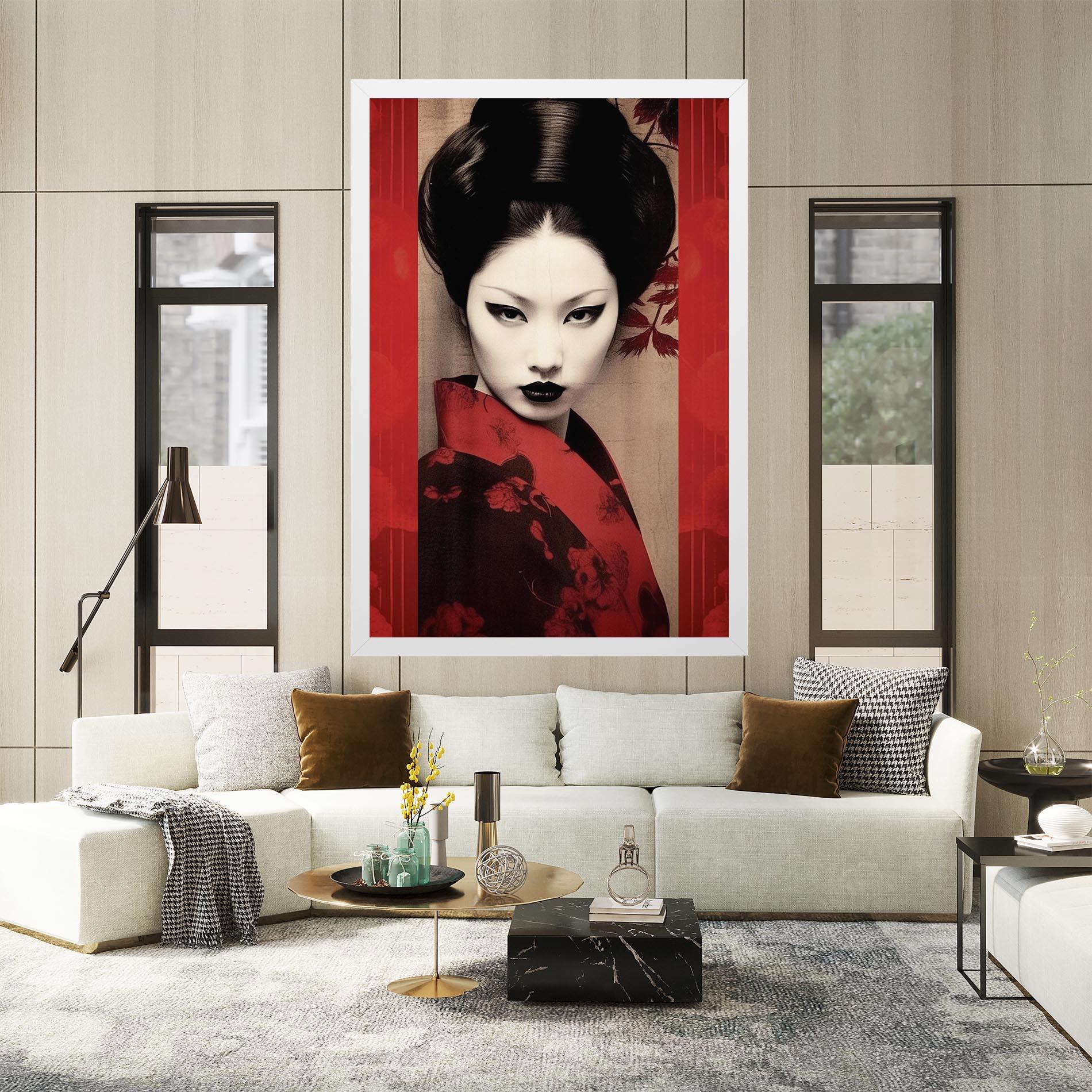 Leinwandbild Black Asiatic Makeup mockup 2