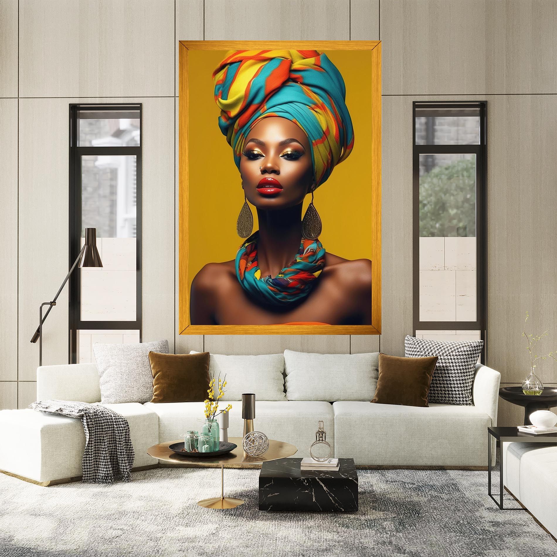 African Yellow Portrait mockup 2