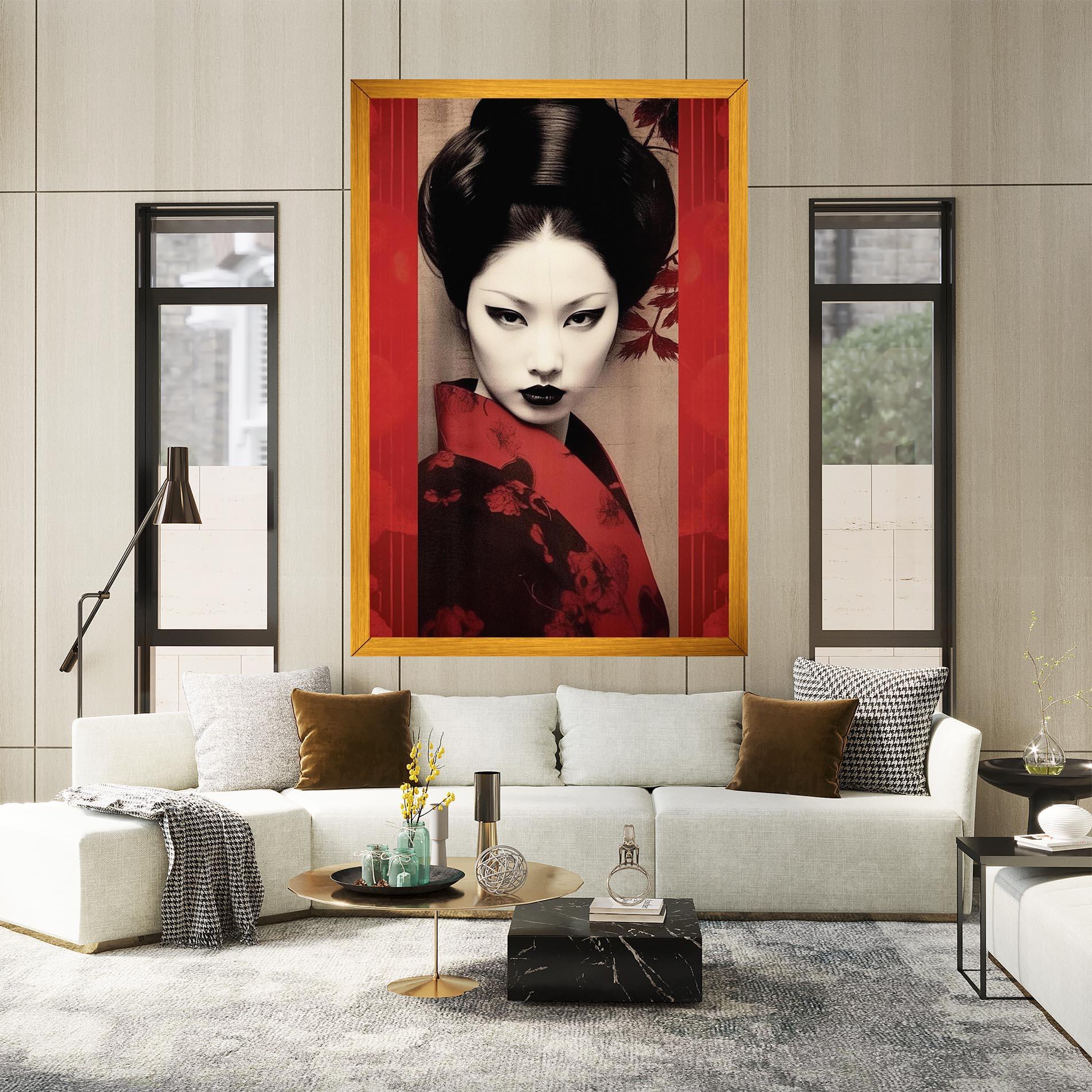 Leinwandbild Black Asiatic Makeup mockup 2