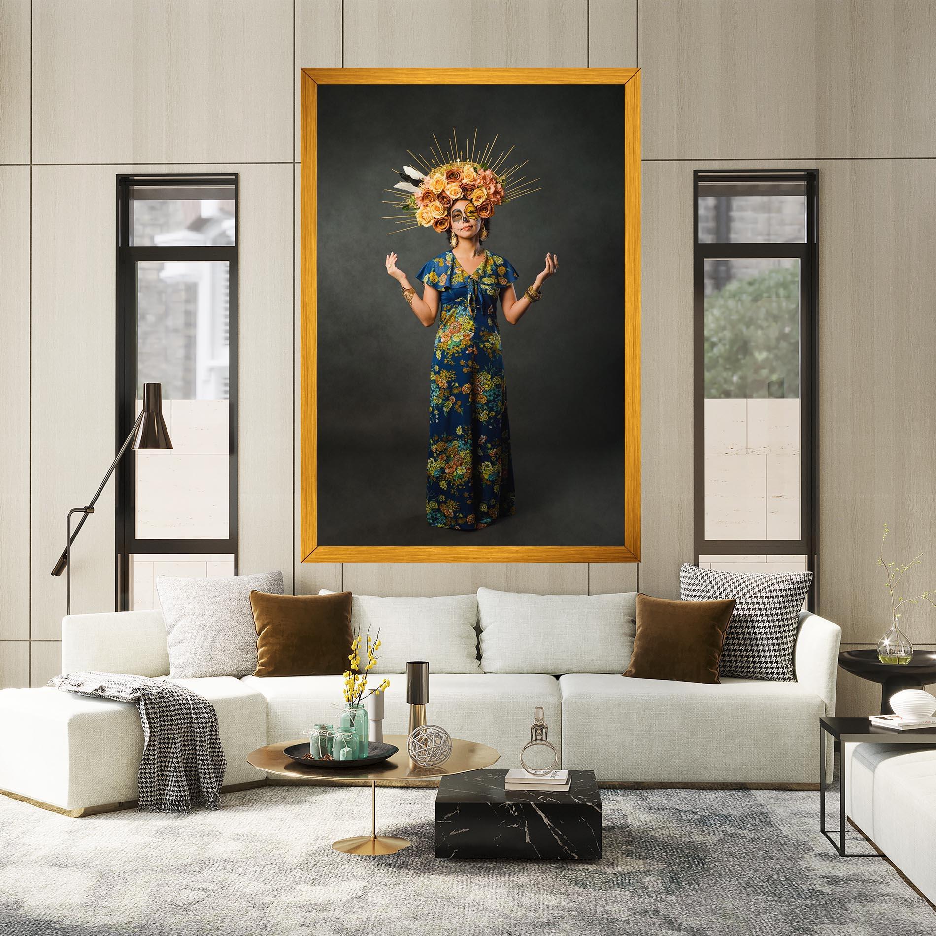 Leinwandbild Sugar Skull Makeup mockup 2