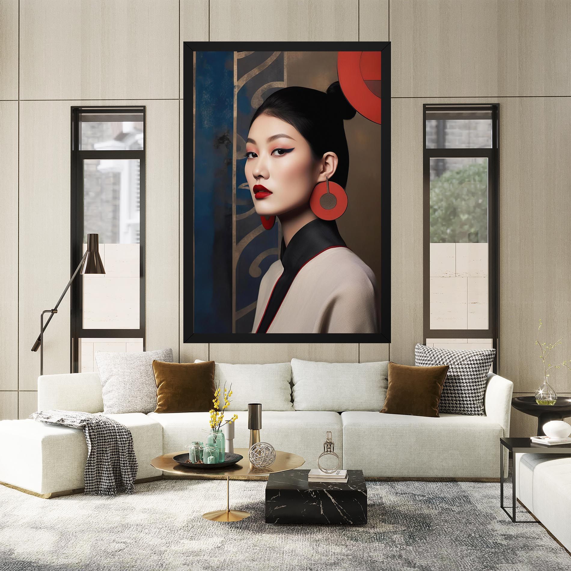 Asian Big Earrings mockup 2