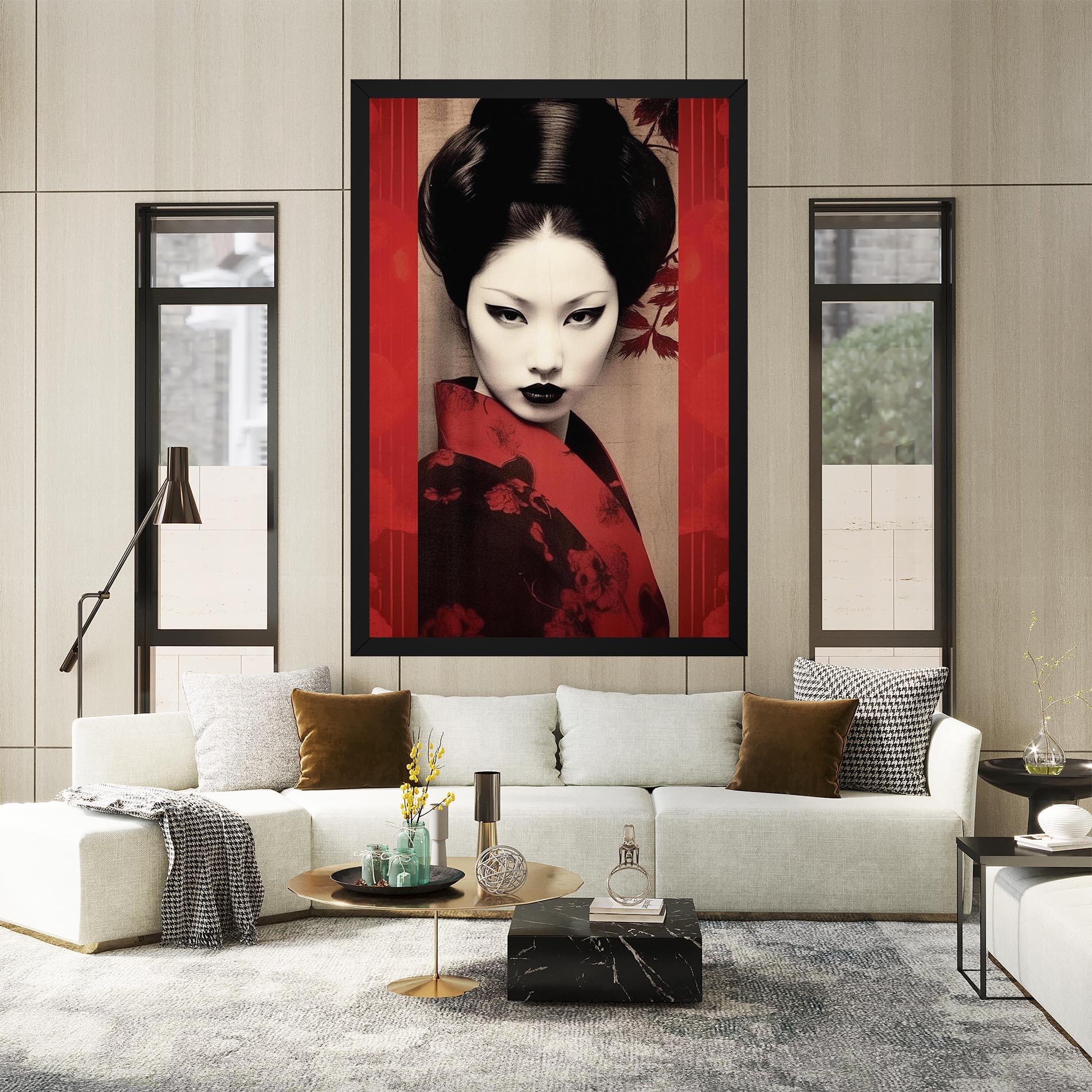 Leinwandbild Black Asiatic Makeup mockup 2