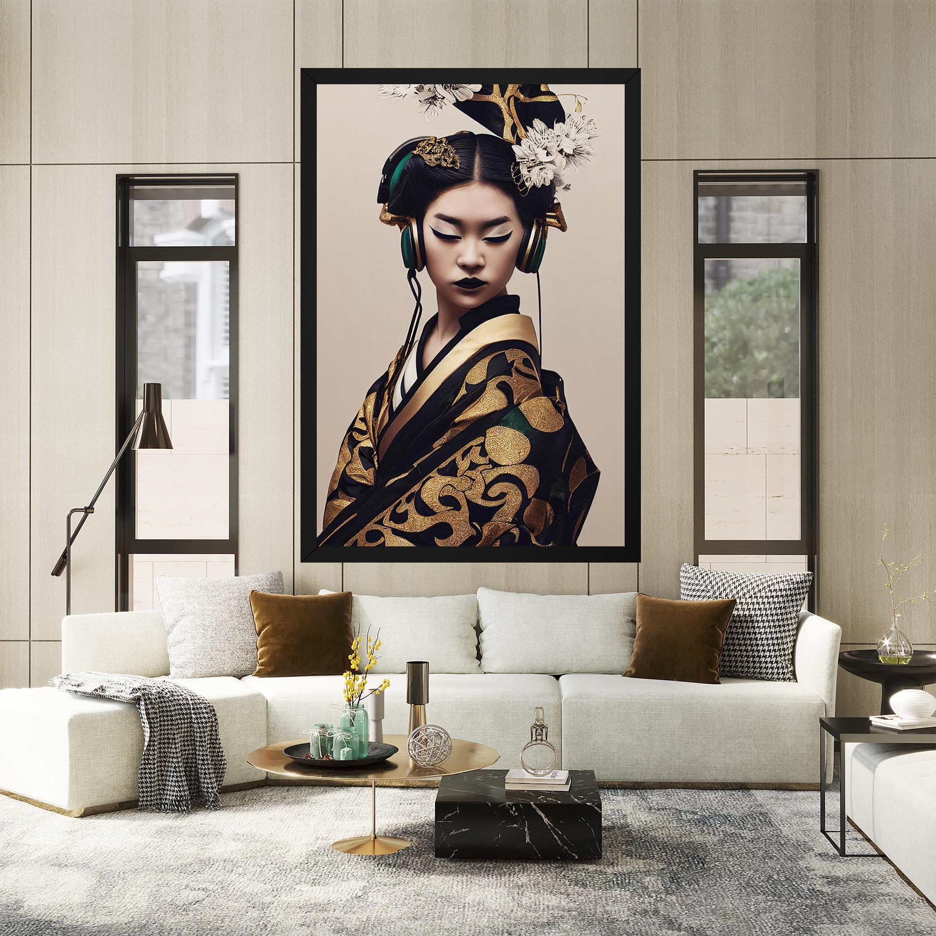 Leinwandbild Kimono Headphones mockup 2