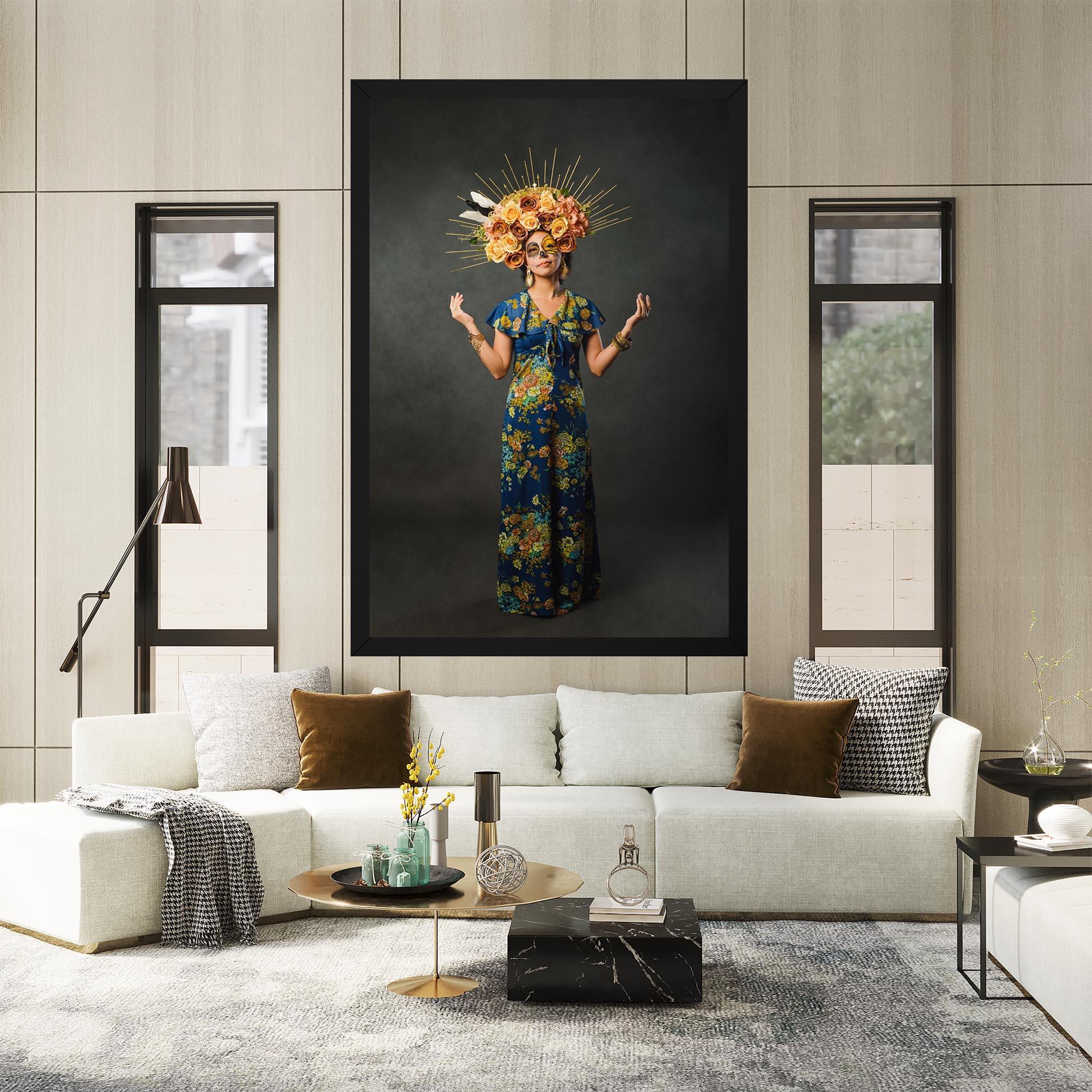 Leinwandbild Sugar Skull Makeup mockup 2