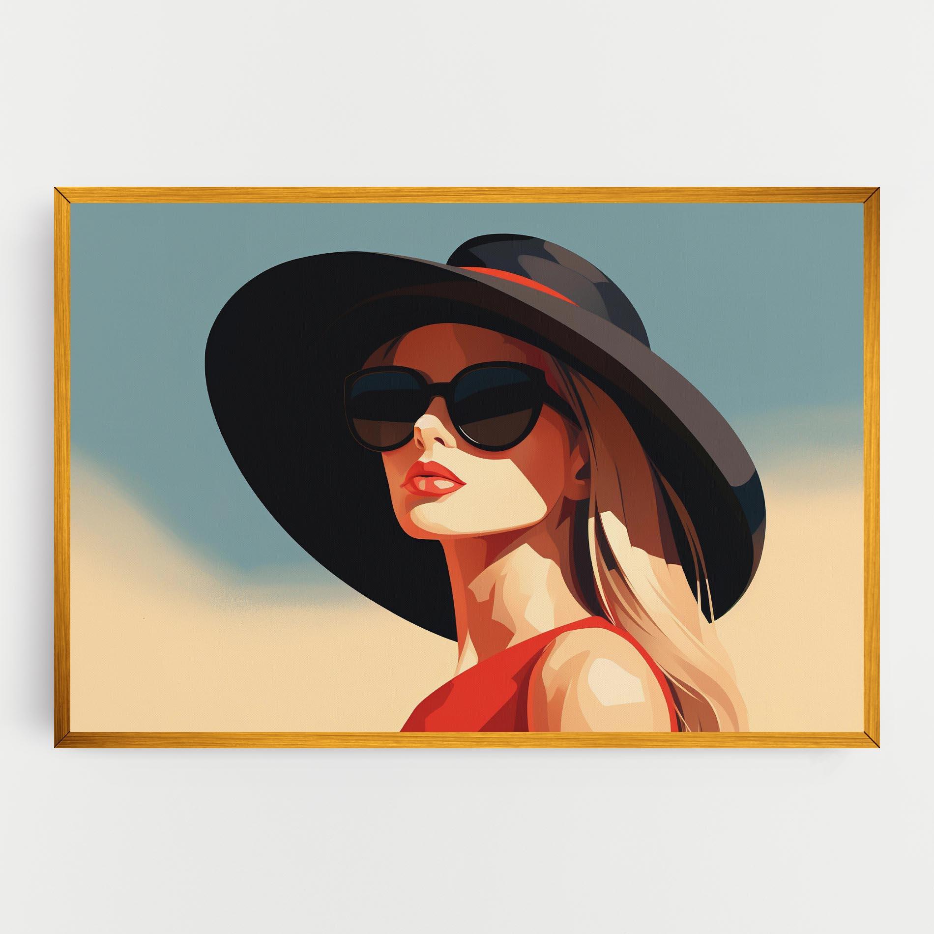 Leinwandbild Caucasian Glamor Model mockup 0