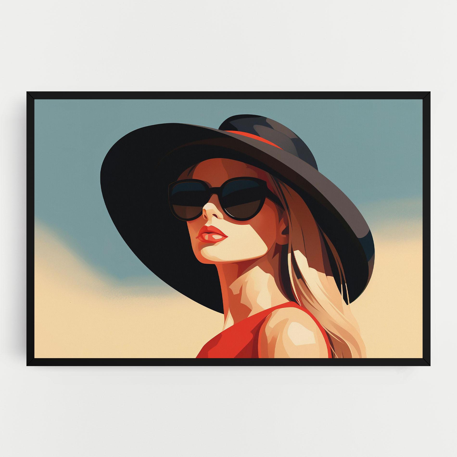 Leinwandbild Caucasian Glamor Model mockup 0