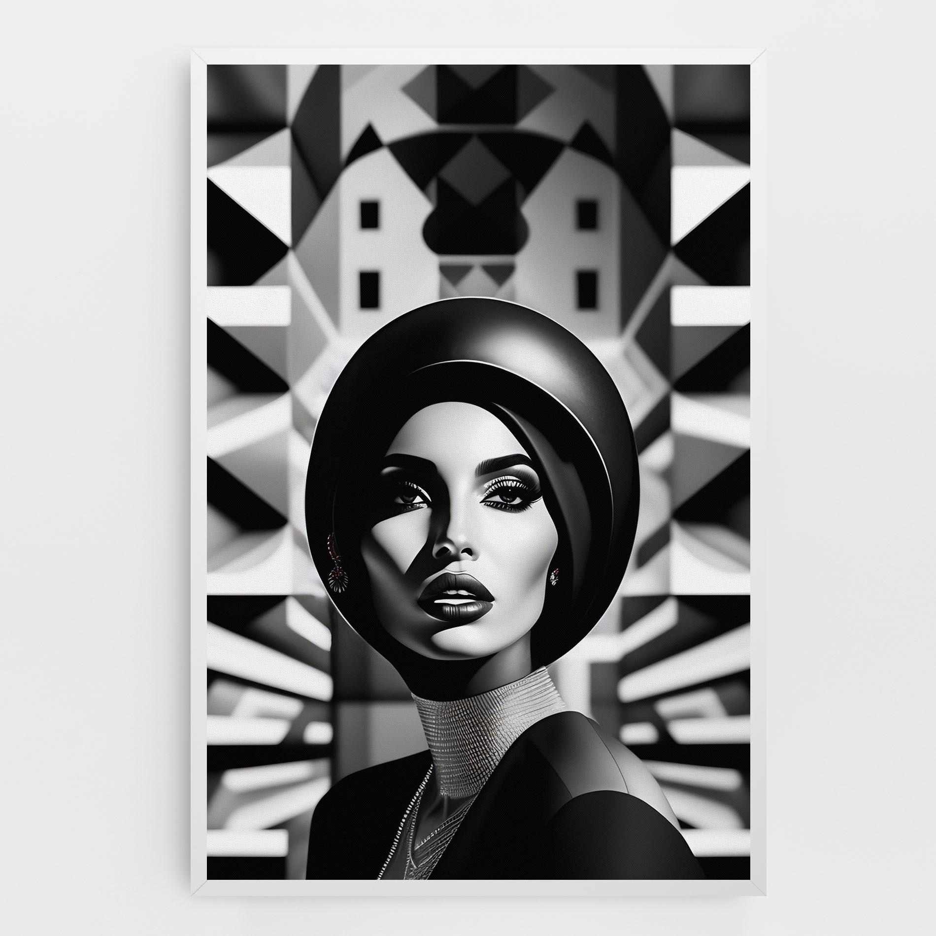 Leinwandbild Big Black Hat mockup 0